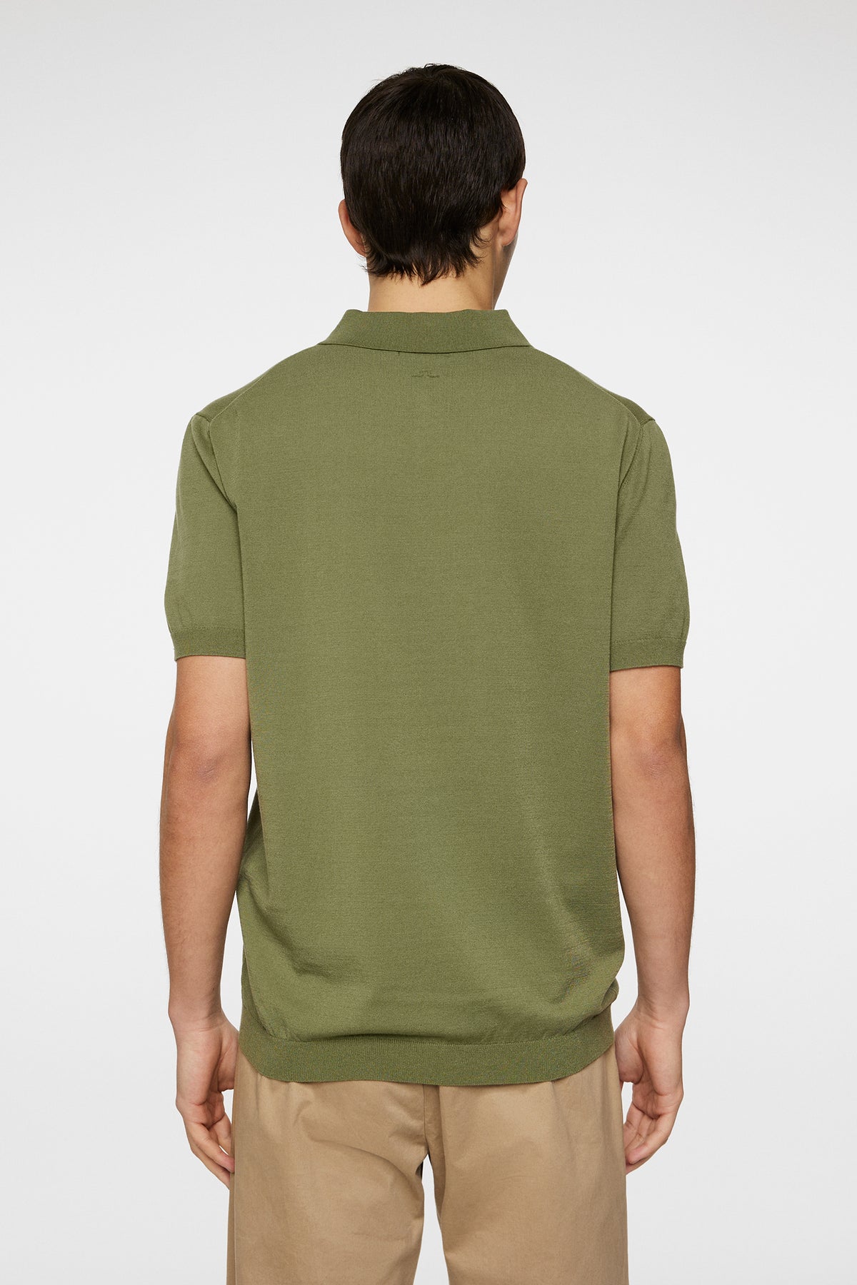 Ridge Knitted Polo in Olivine by J.Lindeberg