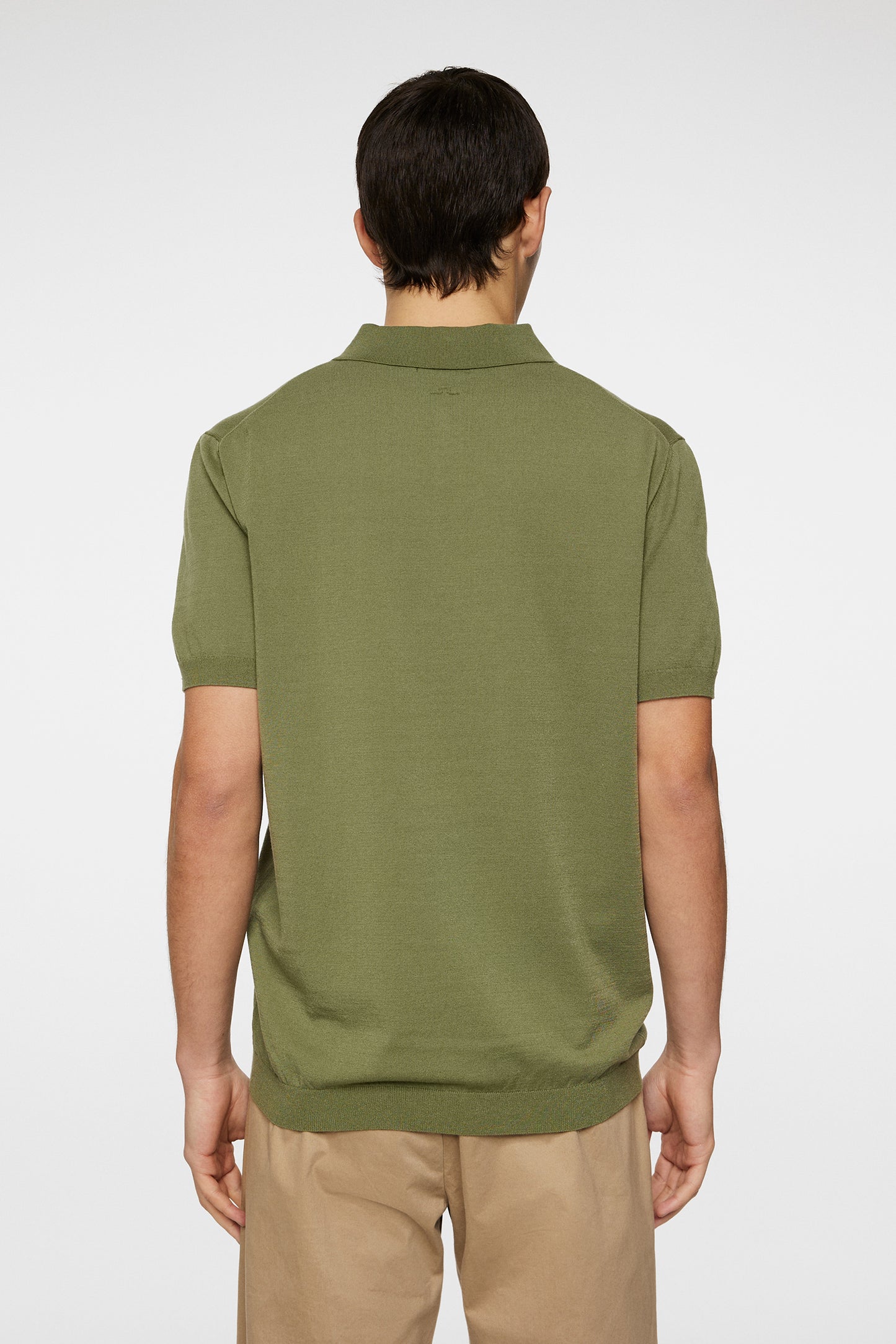 Ridge Knitted Polo in Olivine by J.Lindeberg