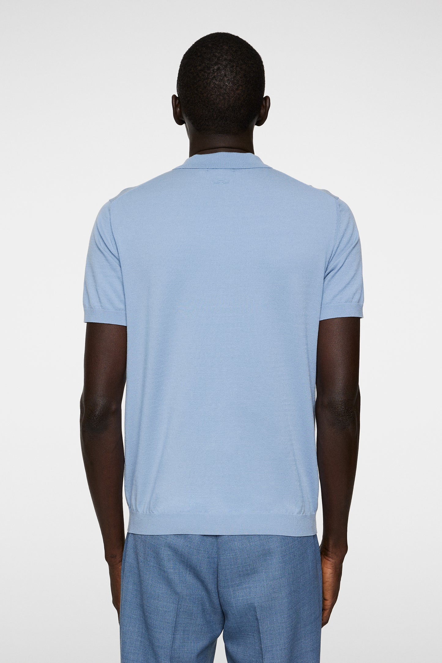 Ridge Knitted Polo in Rain Washed by J.Lindeberg