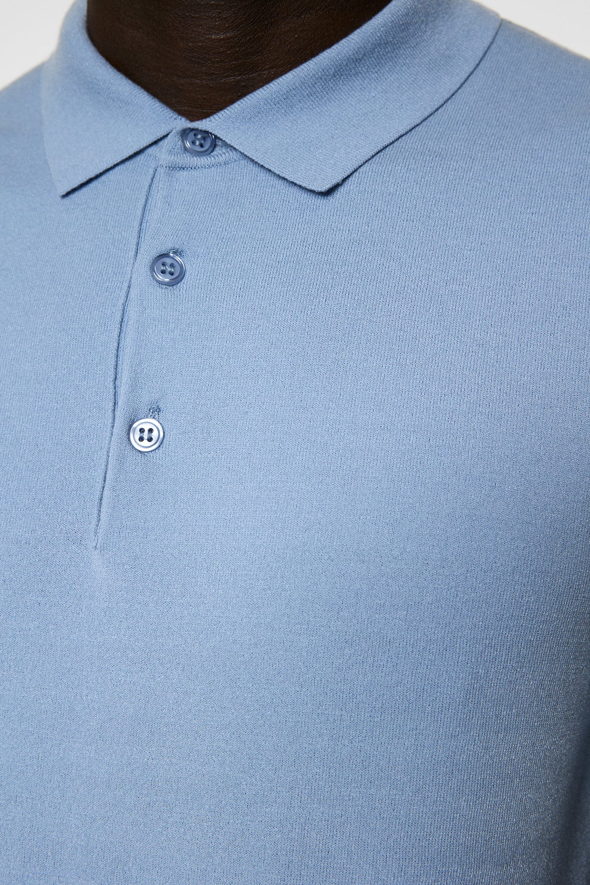 Ridge Knitted Polo in Rain Washed by J.Lindeberg