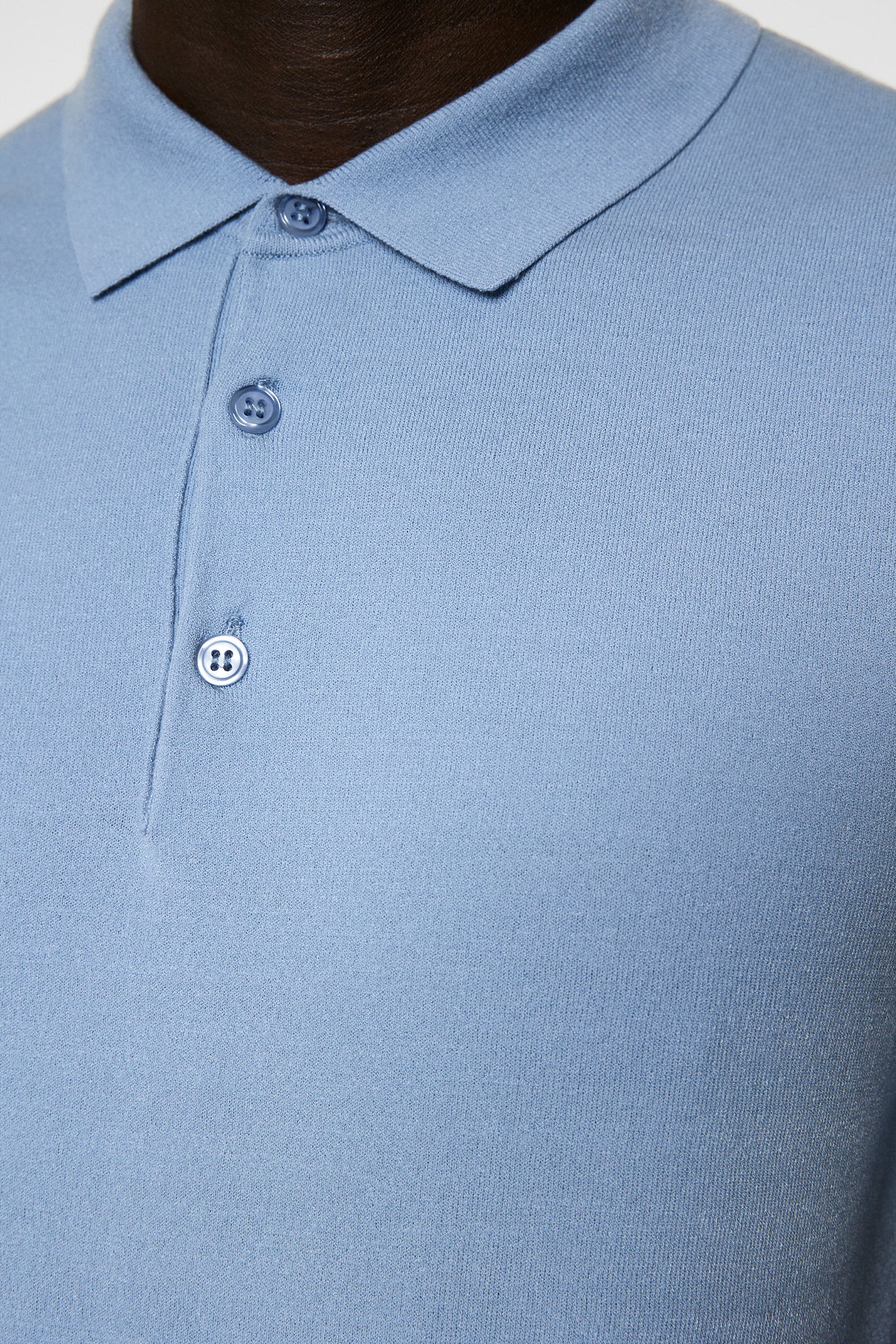 Ridge Knitted Polo in Rain Washed by J.Lindeberg