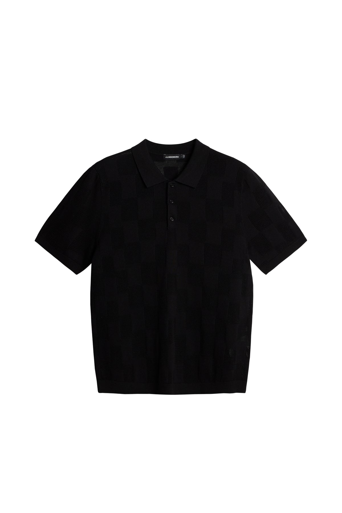 Reymond Stacked Bridge Polo in Black by J.Lindeberg