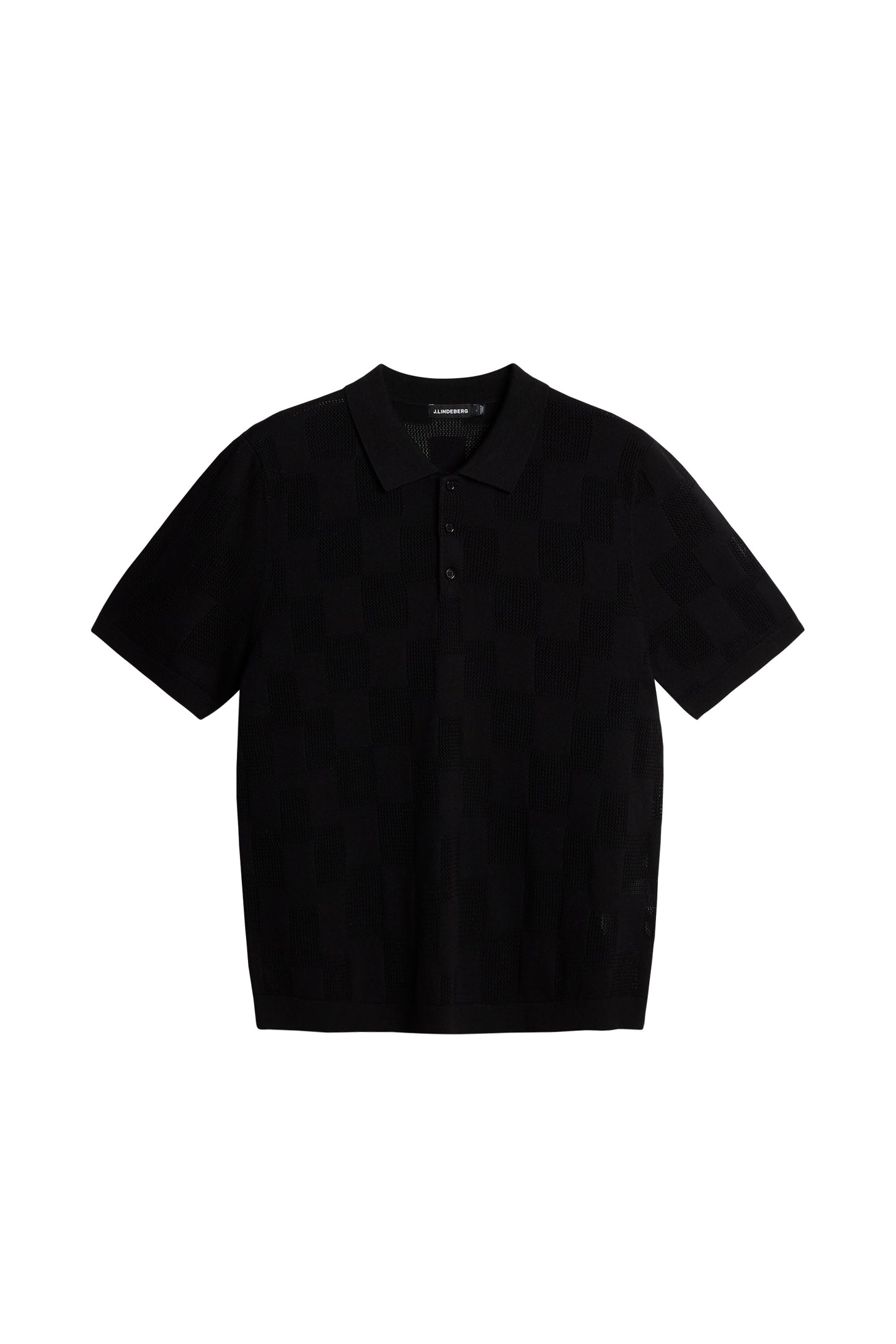 Reymond Stacked Bridge Polo in Black by J.Lindeberg