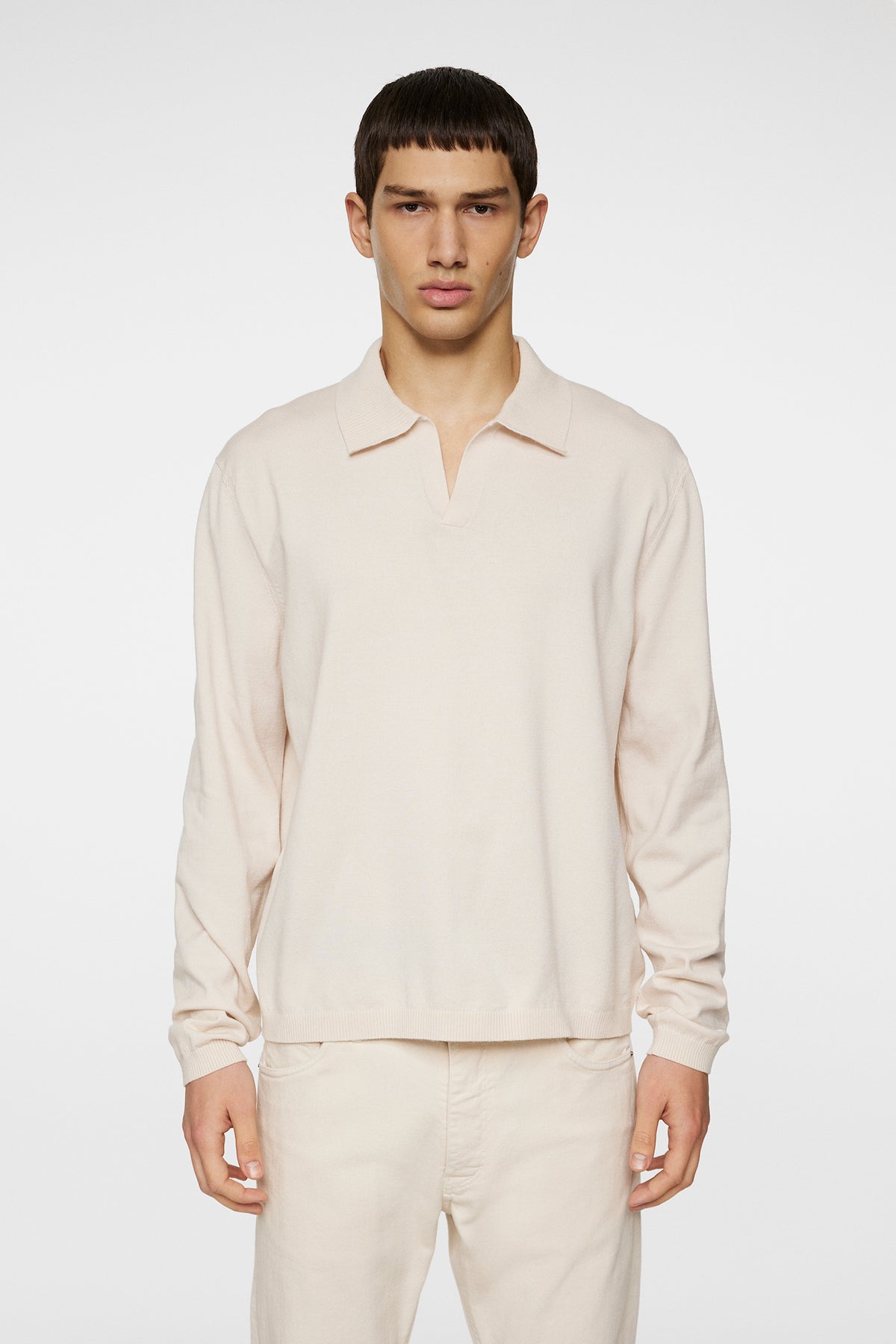 Rowan LS Polo in Moonbeam by J.Lindeberg