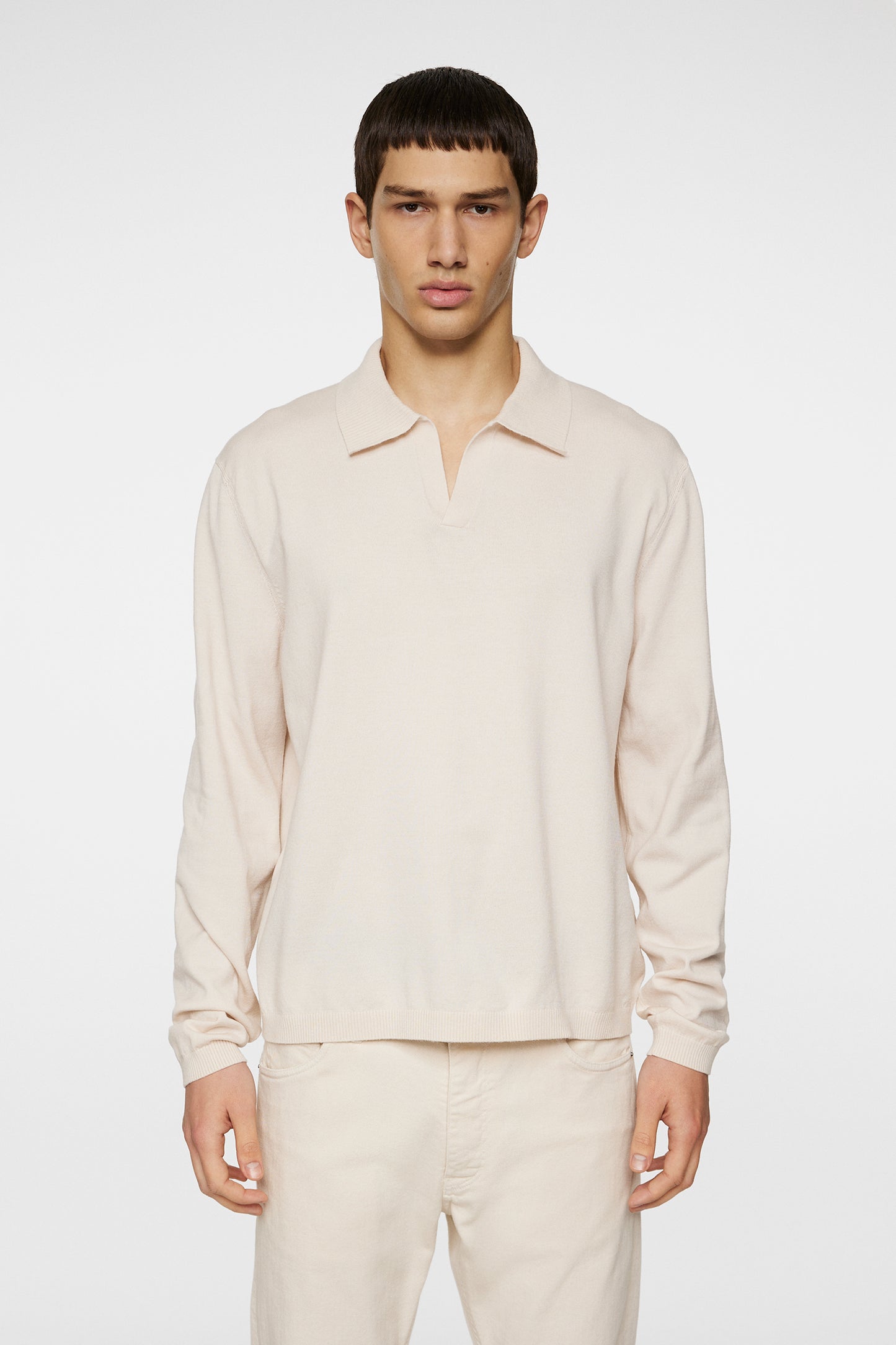 Rowan LS Polo in Moonbeam by J.Lindeberg