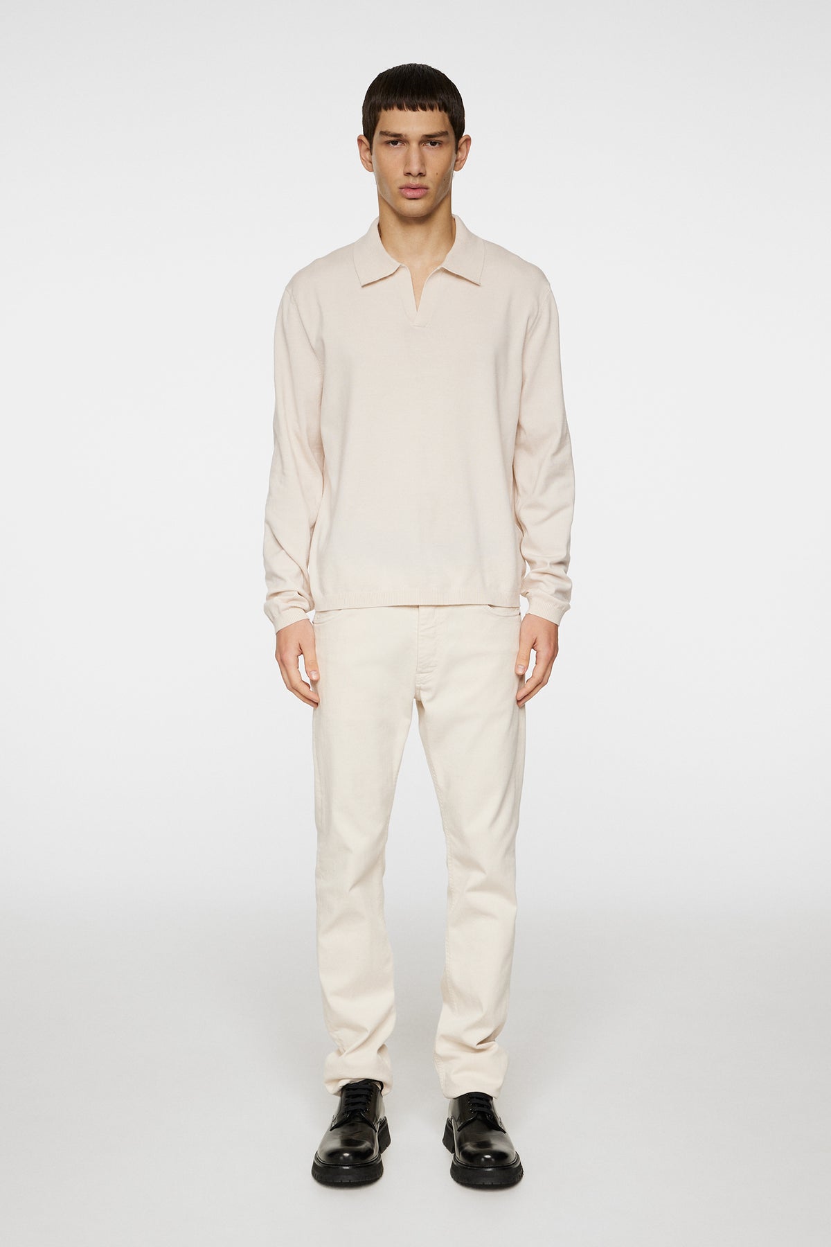 Rowan LS Polo in Moonbeam by J.Lindeberg