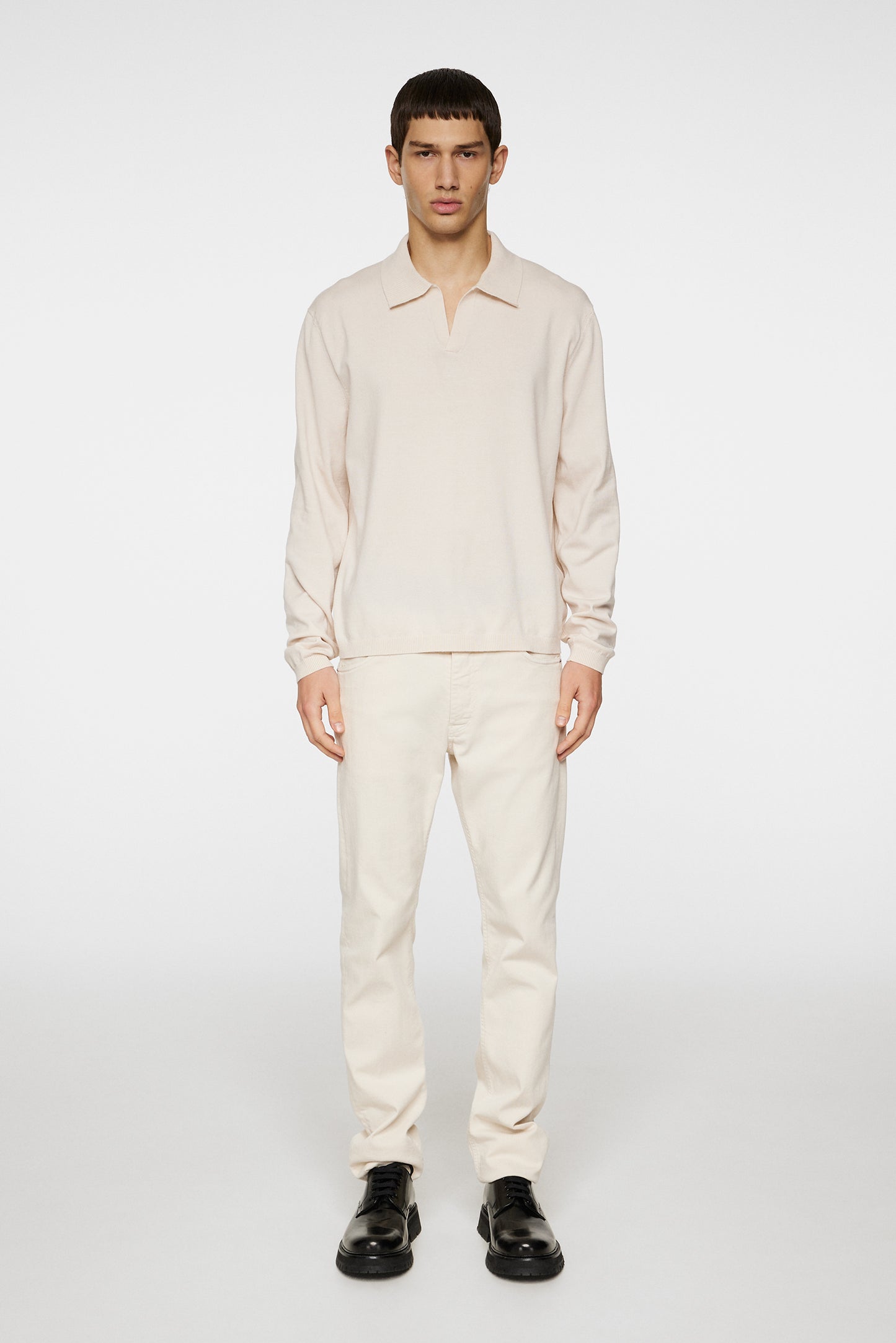 Rowan LS Polo in Moonbeam by J.Lindeberg