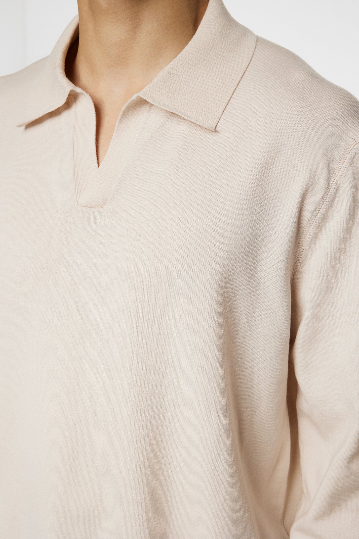 Rowan LS Polo in Moonbeam by J.Lindeberg