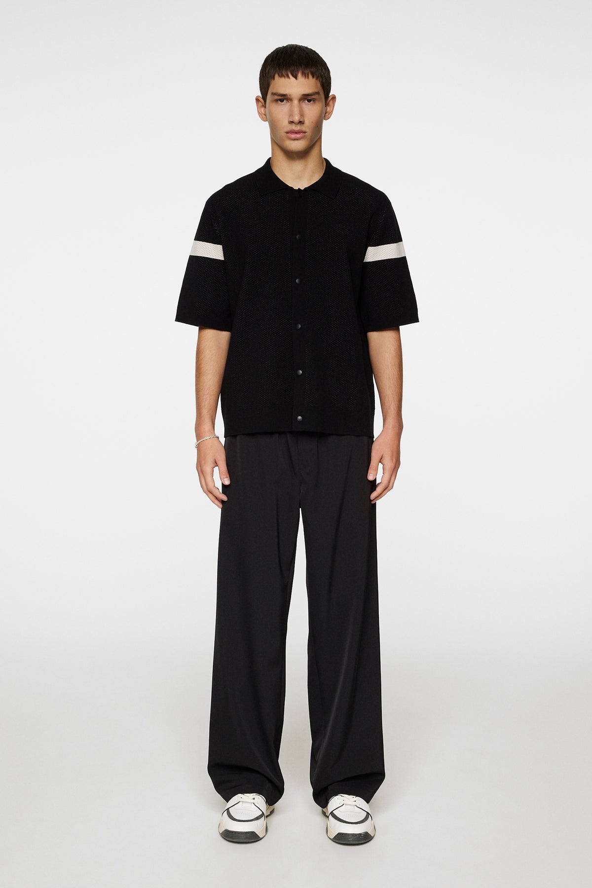 Rayne Knitted Shirt in Black by J.Lindeberg