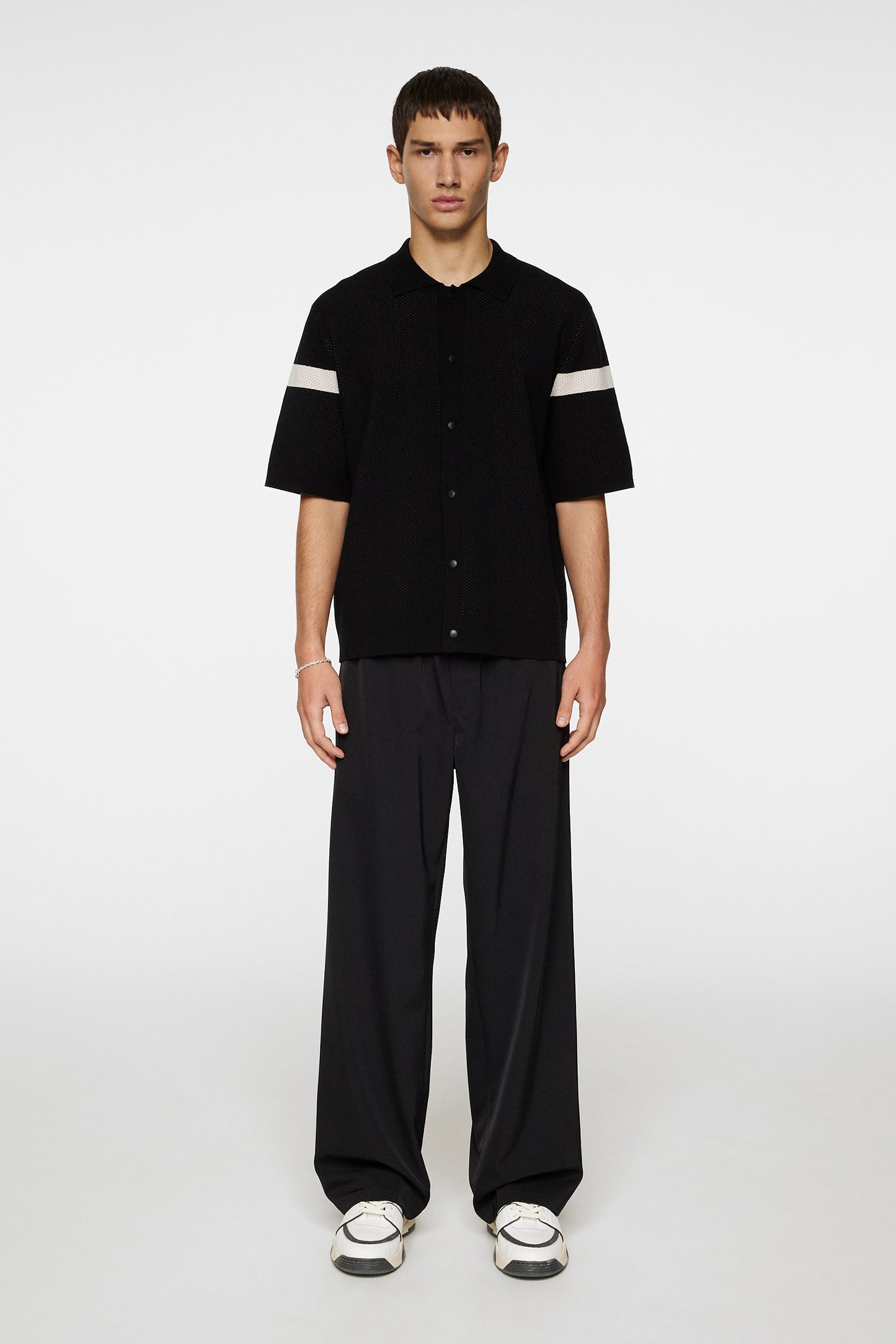 Rayne Knitted Shirt in Black by J.Lindeberg