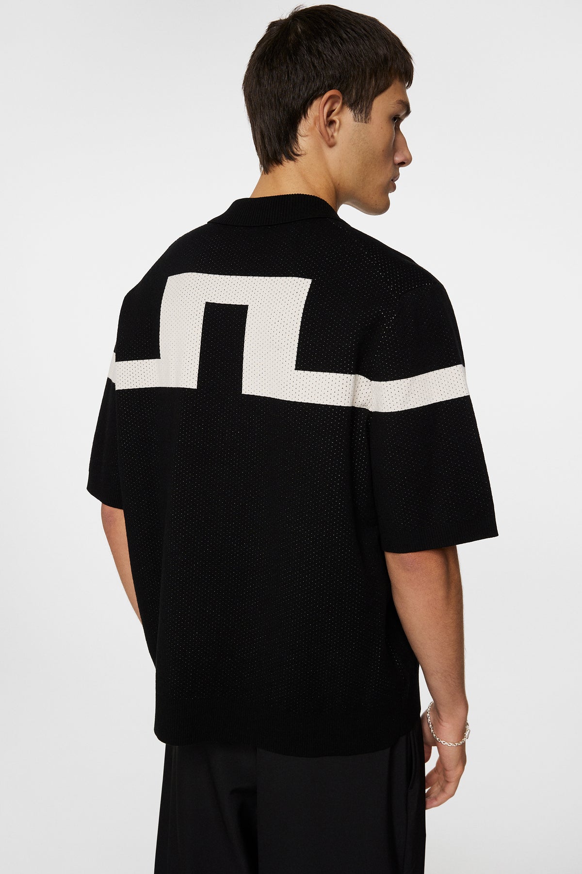 Rayne Knitted Shirt in Black by J.Lindeberg