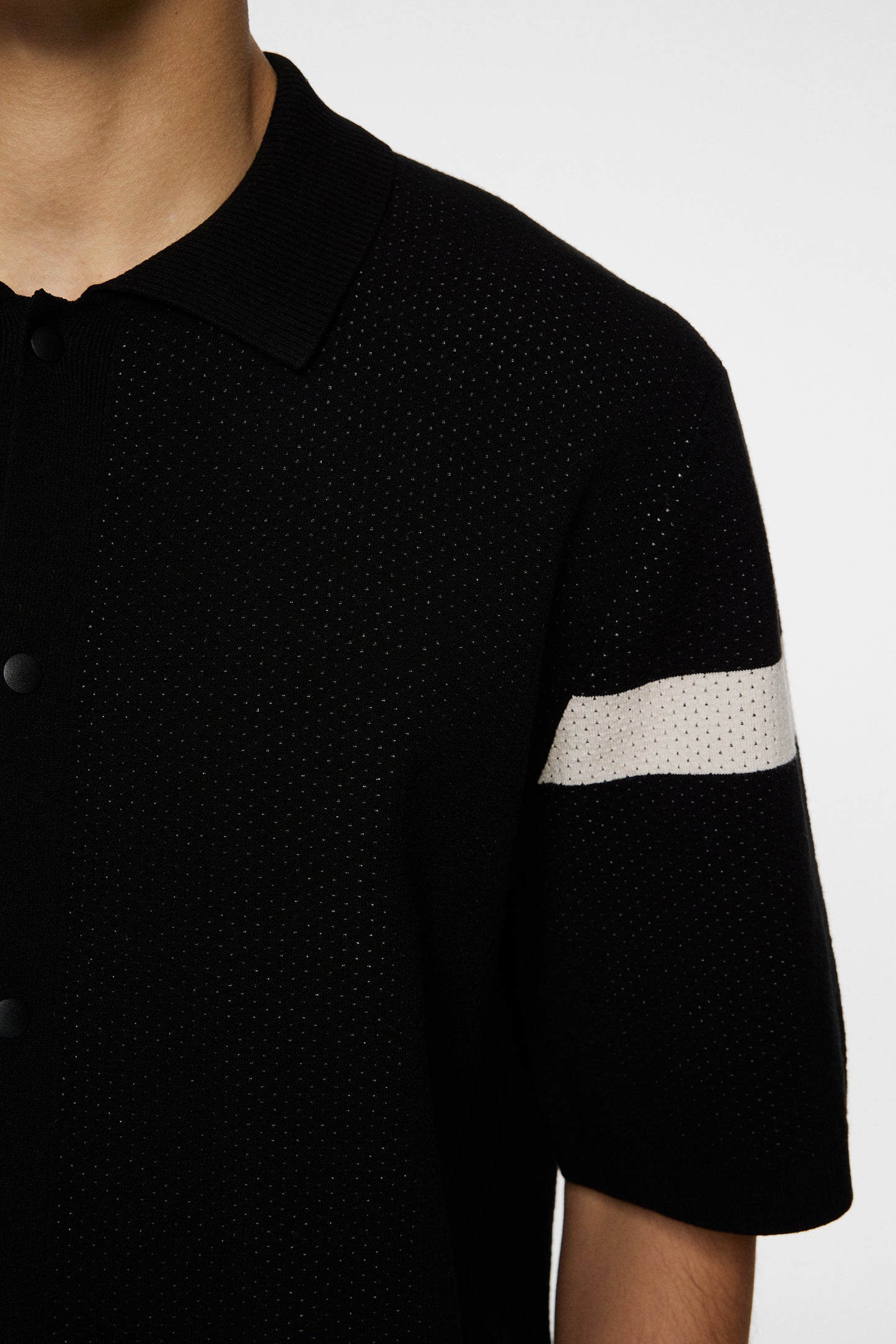 Rayne Knitted Shirt in Black by J.Lindeberg