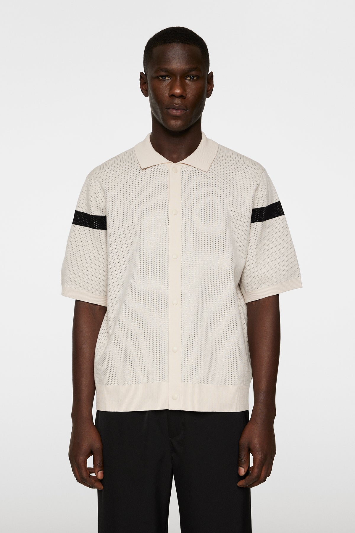 Rayne Knitted Shirt in Moonbeam by J.Lindeberg