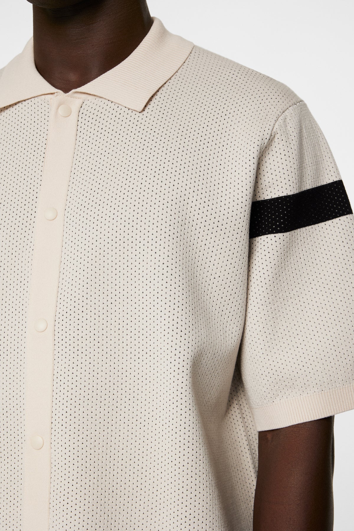 Rayne Knitted Shirt in Moonbeam by J.Lindeberg