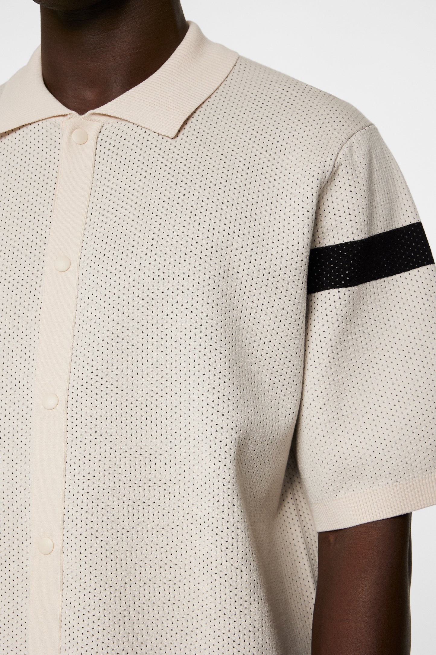 Rayne Knitted Shirt in Moonbeam by J.Lindeberg