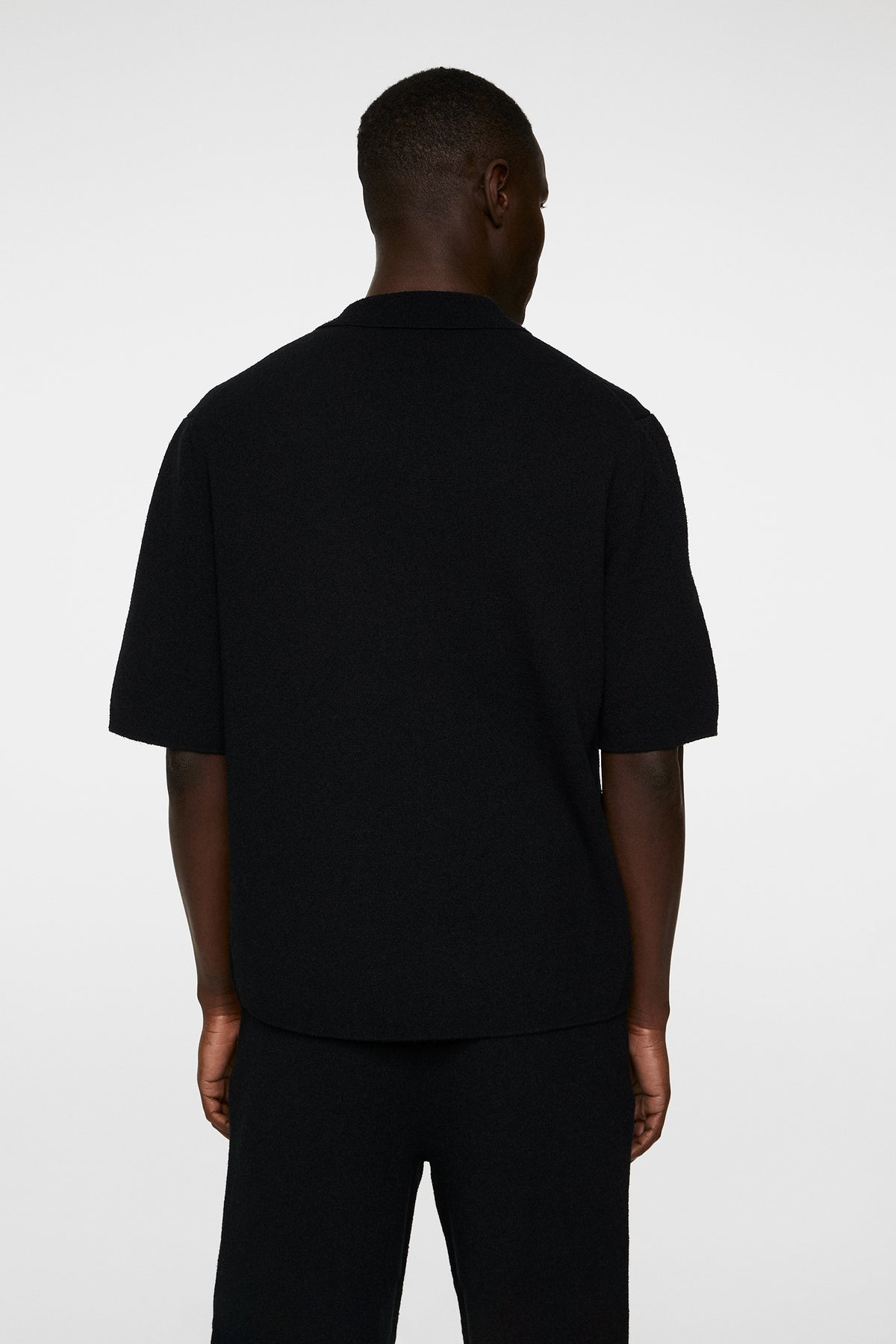 Sal Knitted Boucle Shirt in Black by J.Lindeberg