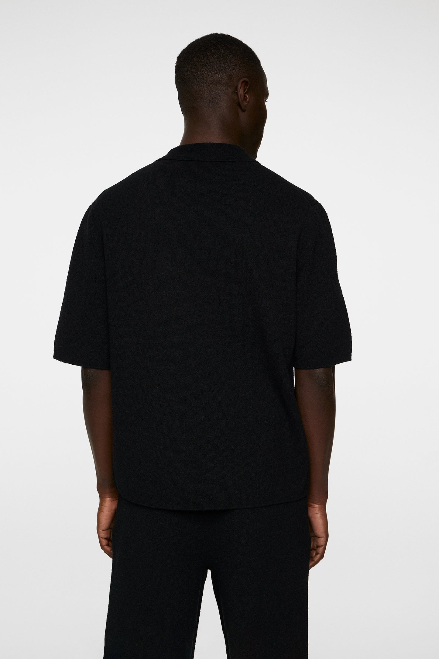 Sal Knitted Boucle Shirt in Black by J.Lindeberg