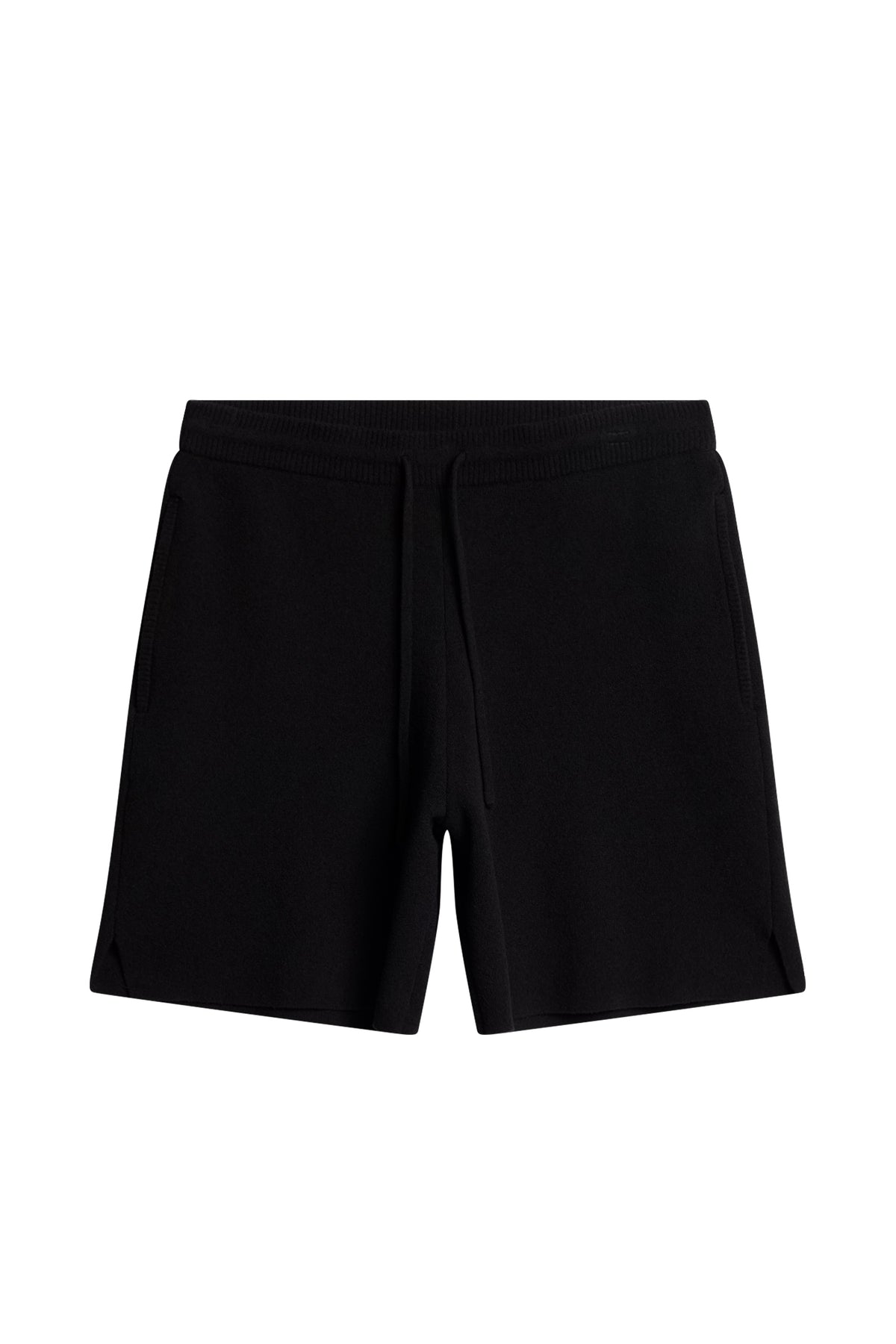 Simon Knitted Boucle Shorts in Black by J.Lindeberg