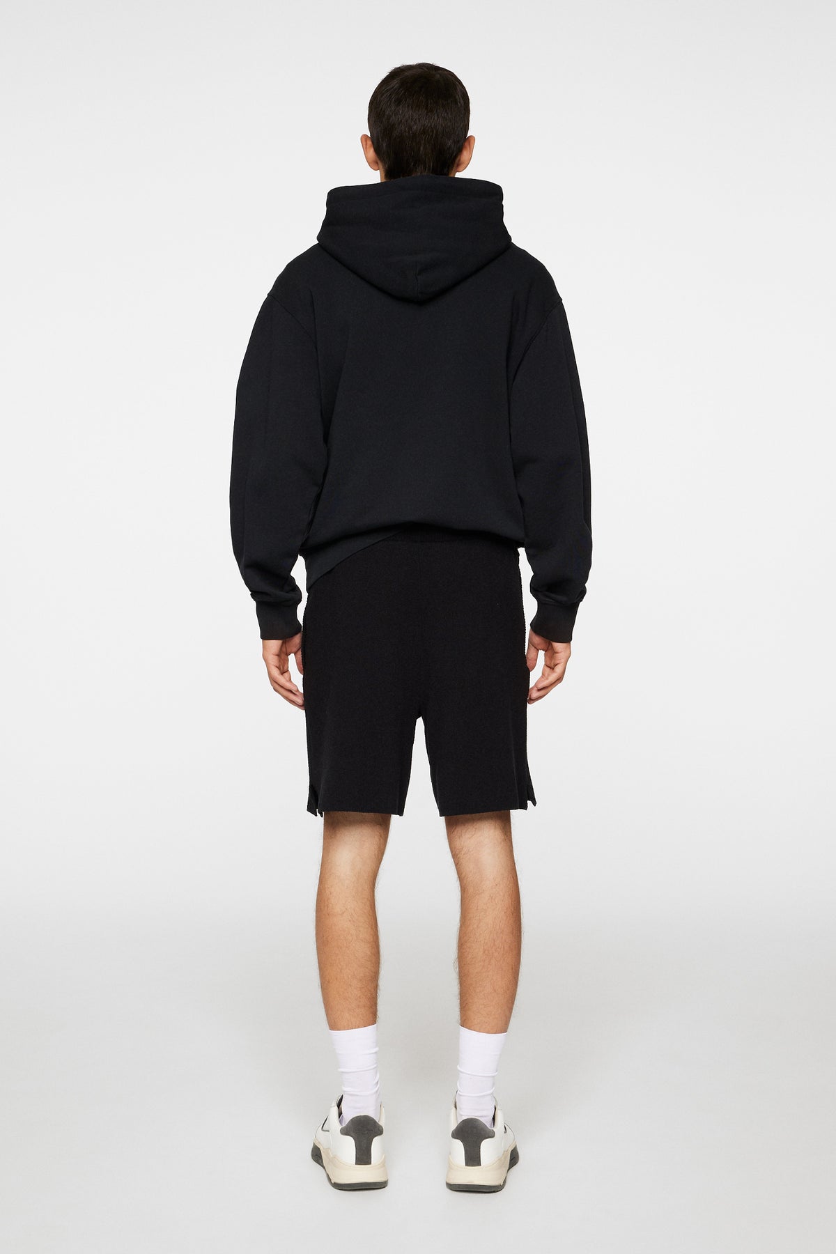 Simon Knitted Boucle Shorts in Black by J.Lindeberg