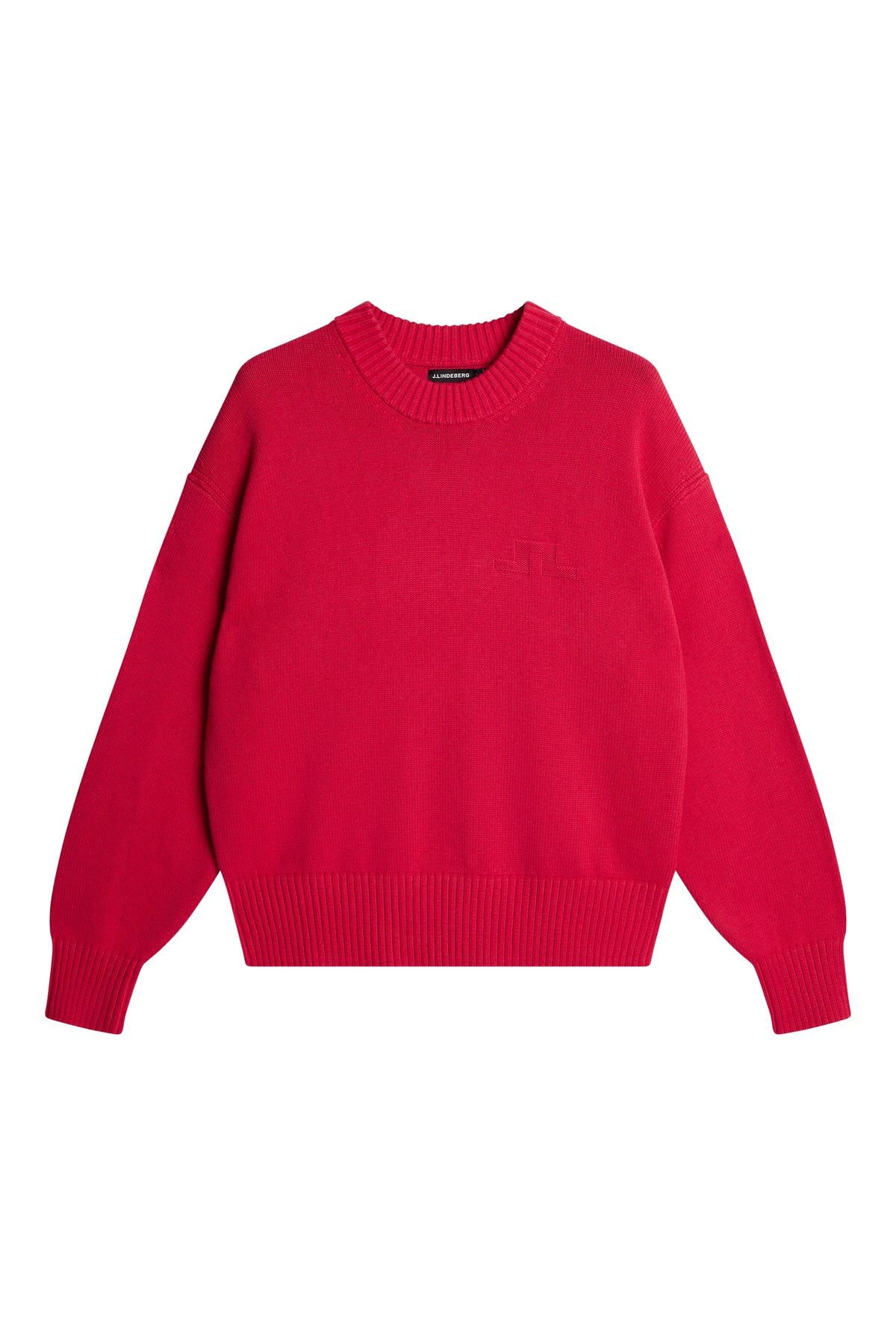 Eddy Cotton Wool Crew Neck in Azalea by J.Lindeberg