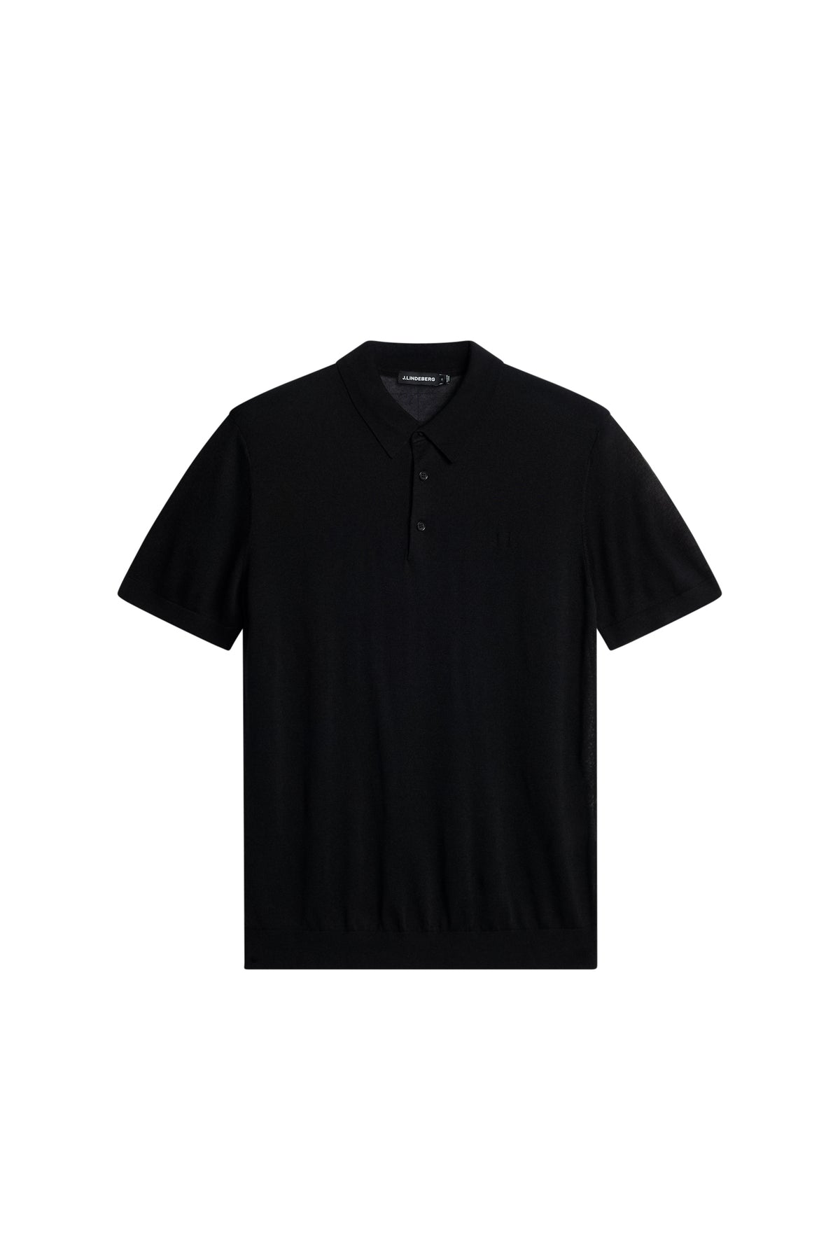 Ridge Lyocell Silk Polo in Black by J.Lindeberg