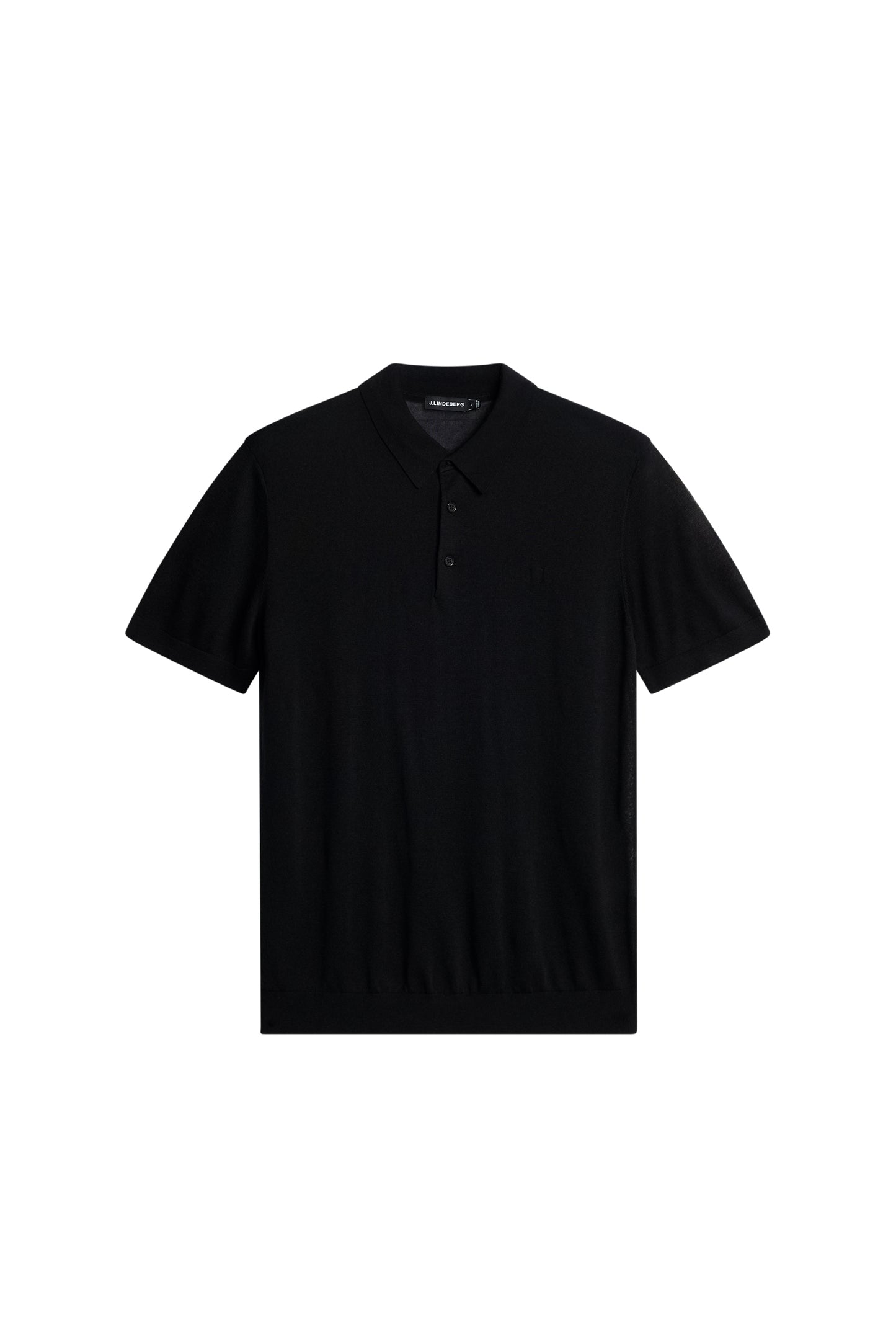 Ridge Lyocell Silk Polo in Black by J.Lindeberg