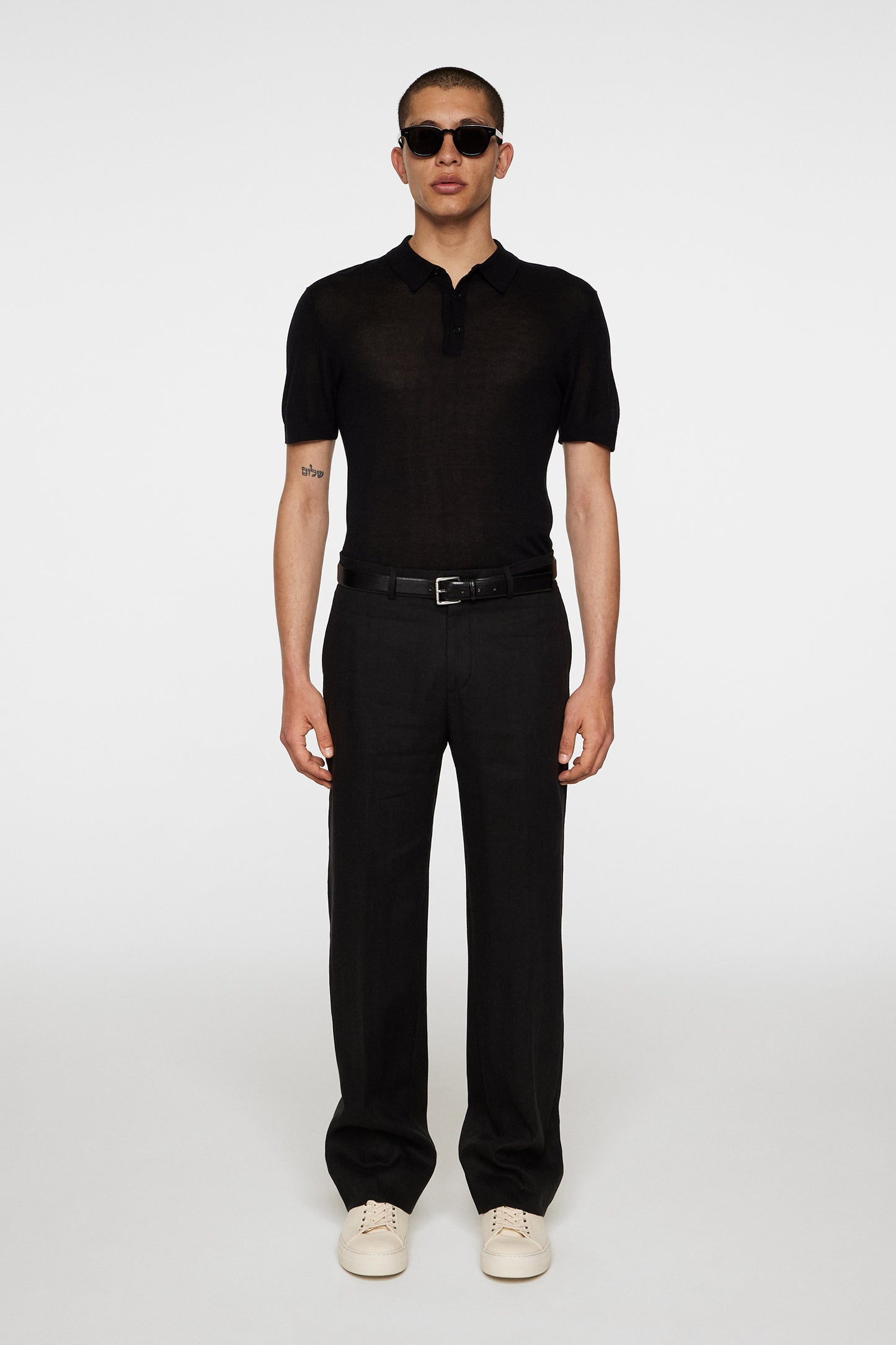 Ridge Lyocell Silk Polo in Black by J.Lindeberg