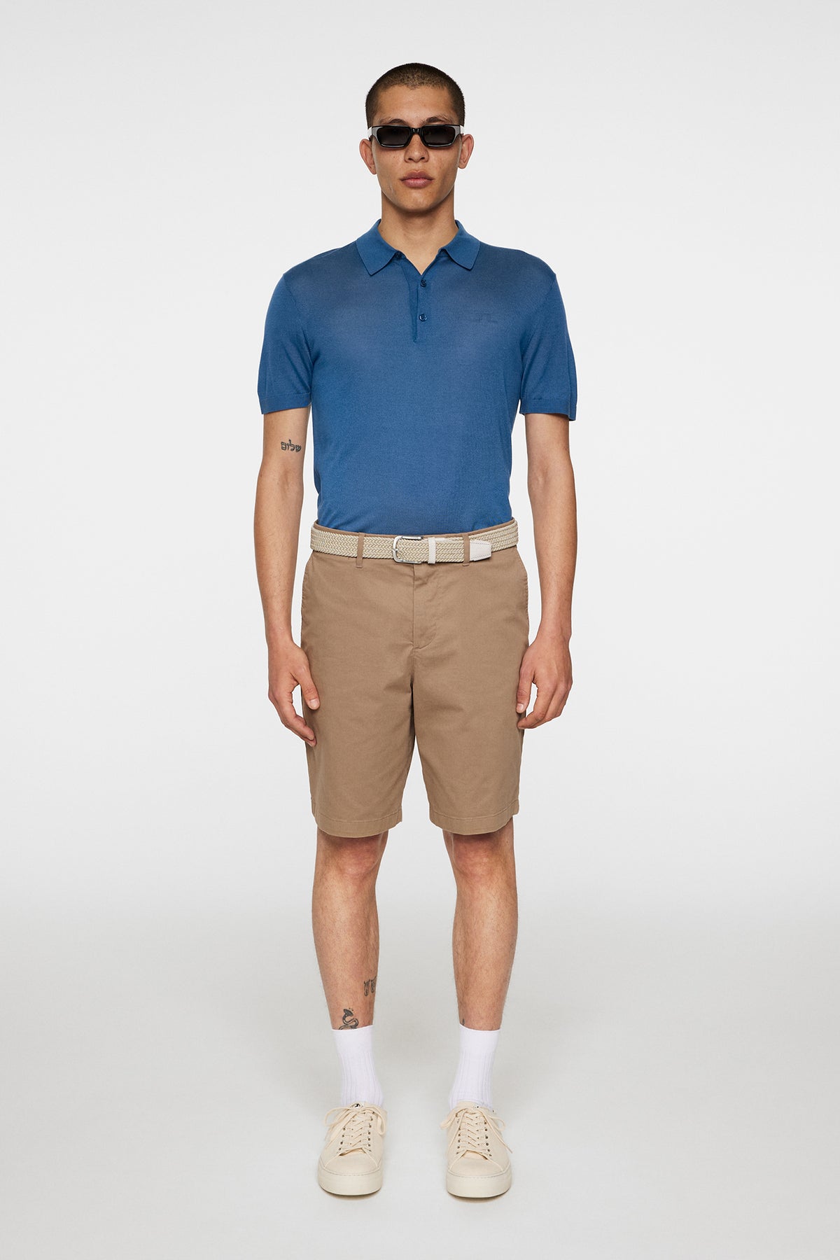 Ridge Lyocell Silk Polo in Dark Blue by J.Lindeberg