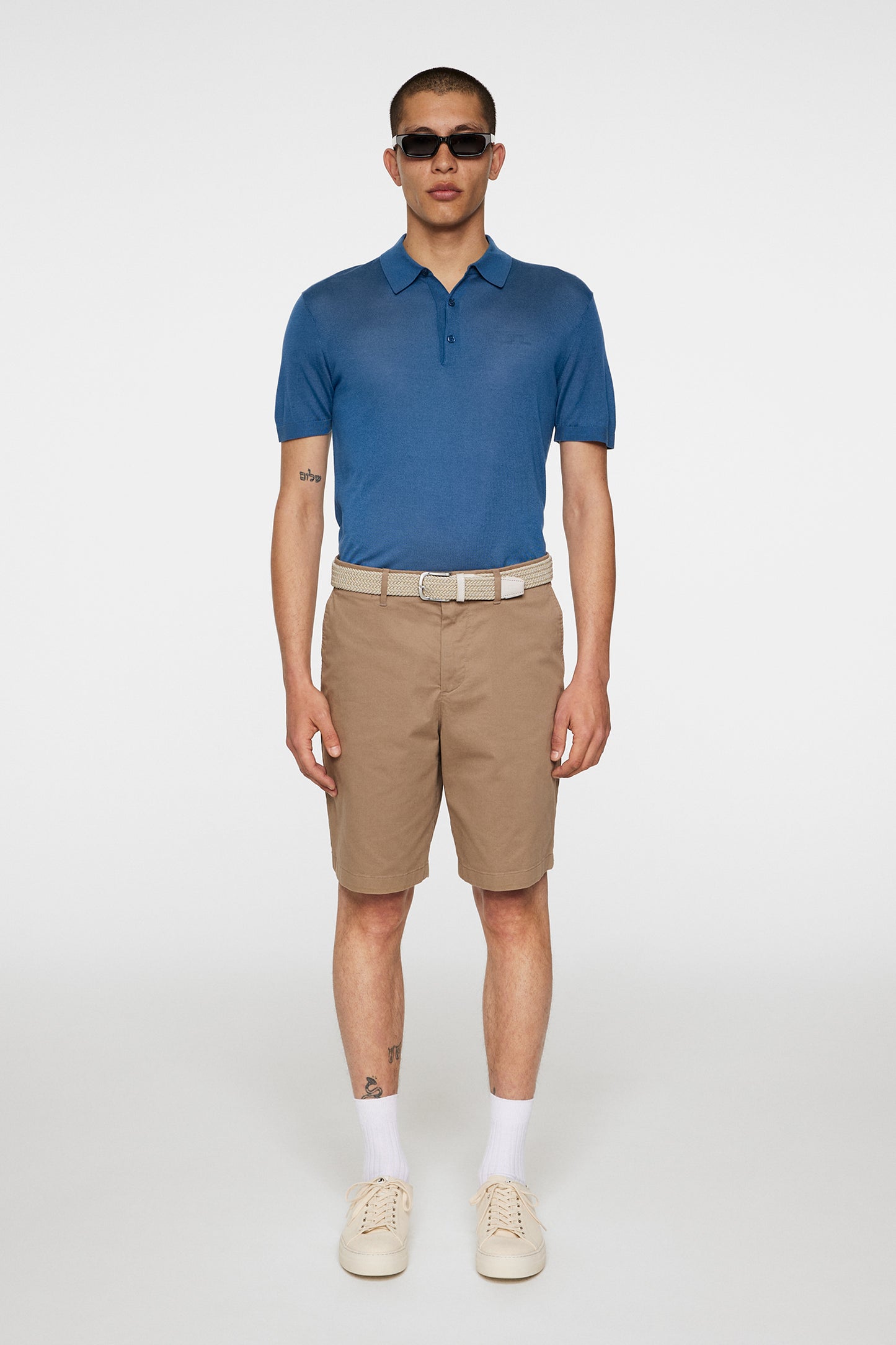 Ridge Lyocell Silk Polo in Dark Blue by J.Lindeberg