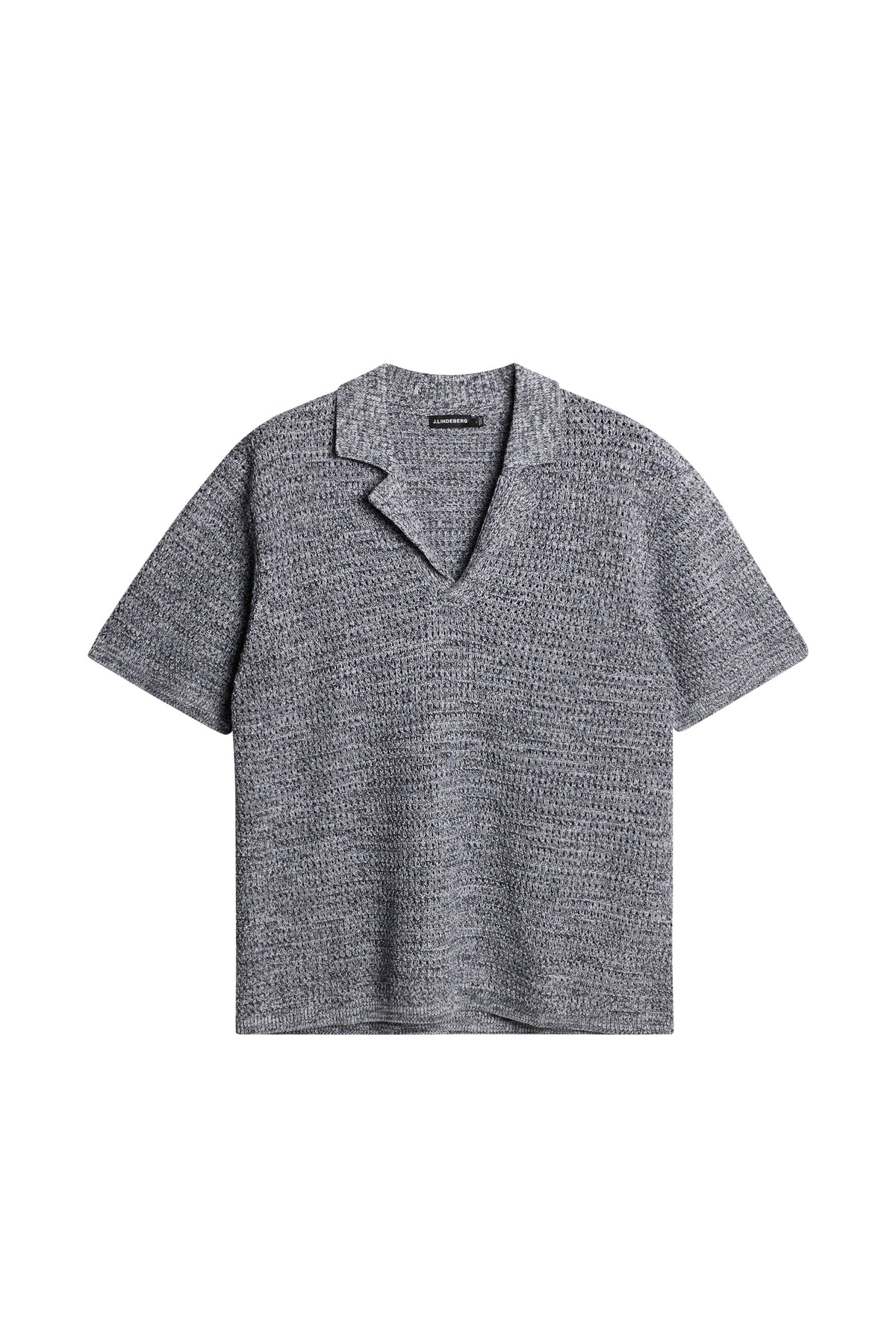 Ethan Open Collar Knit Polo in Ombre Blue by J.Lindeberg