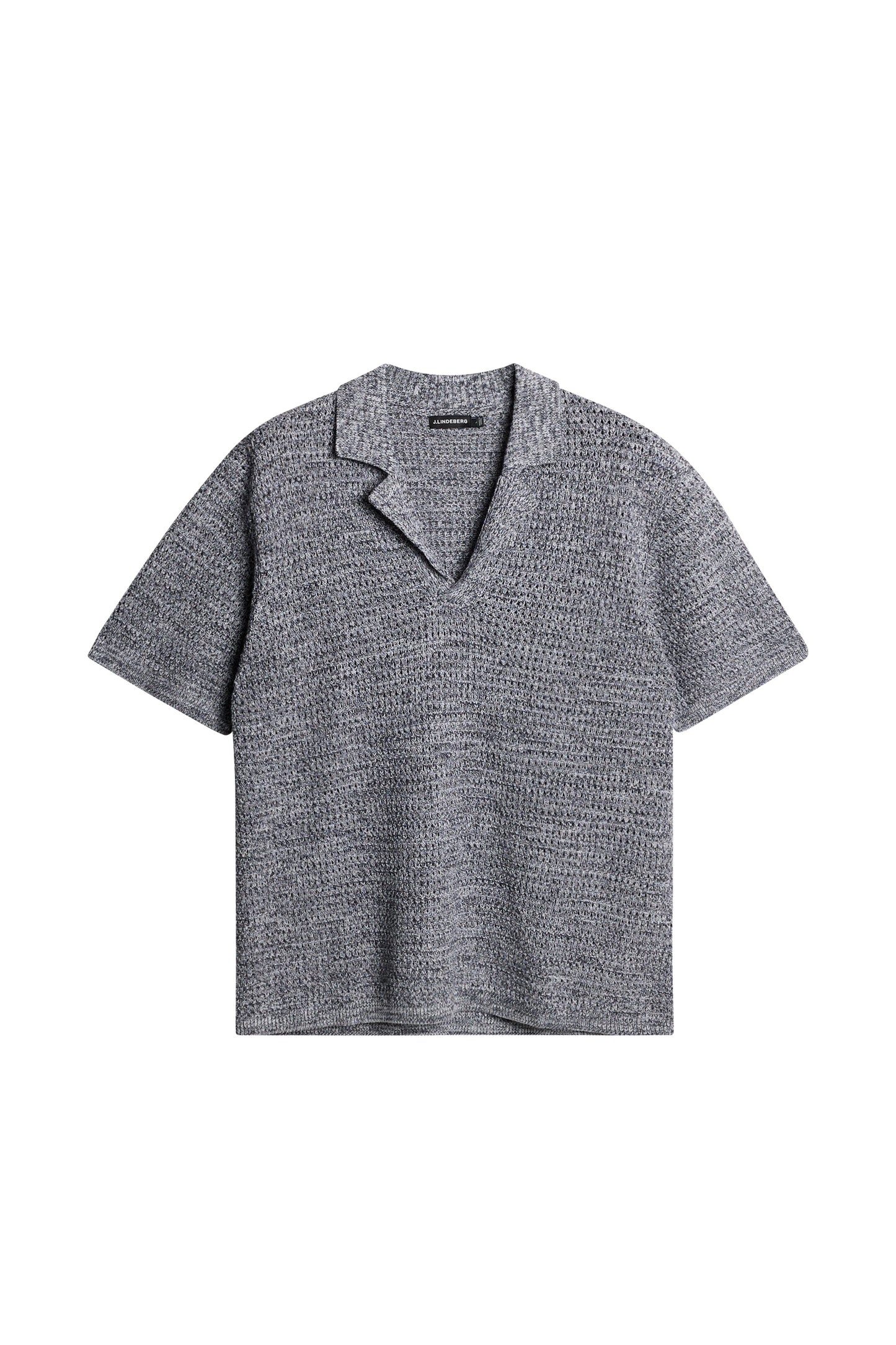 Ethan Open Collar Knit Polo in Ombre Blue by J.Lindeberg