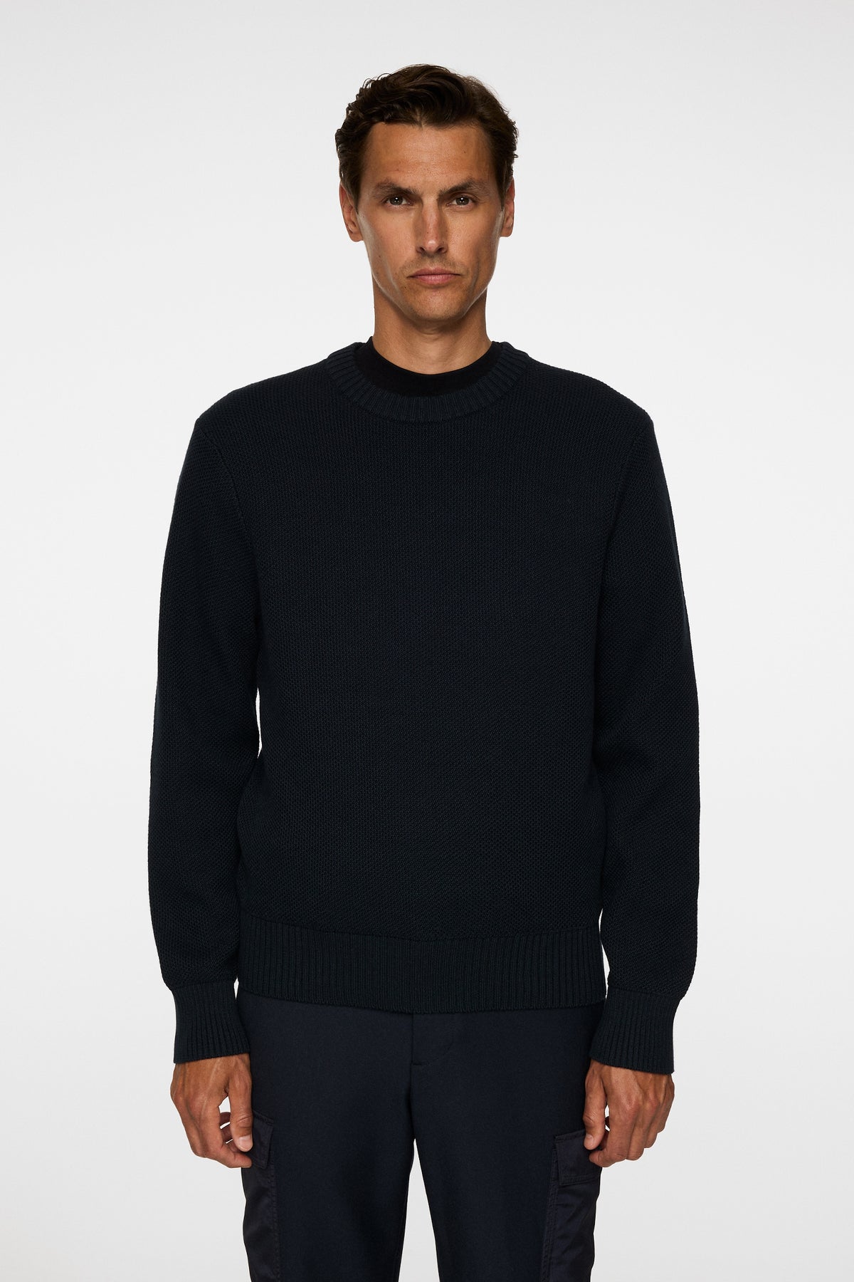Oliver Structure Sweater in JL Navy by J.Lindeberg