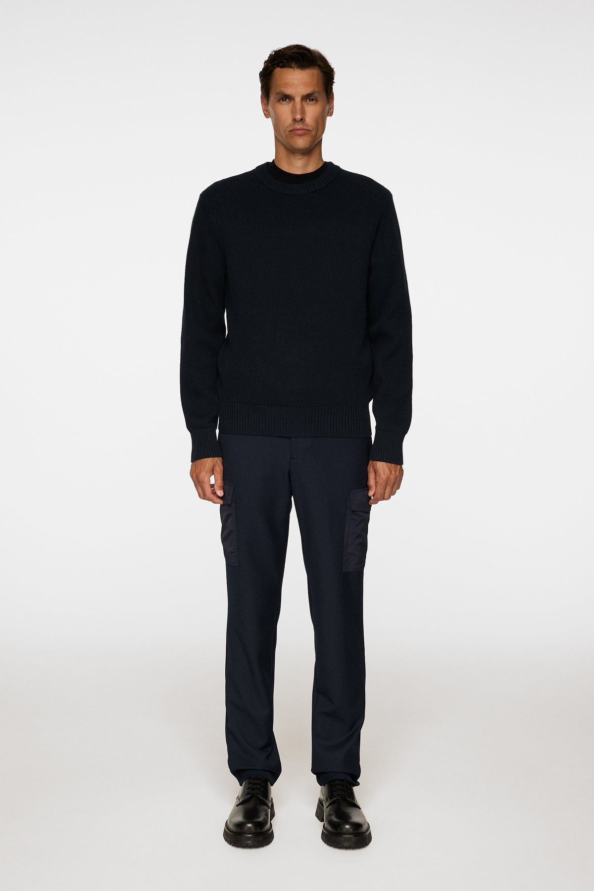 Oliver Structure Sweater in JL Navy by J.Lindeberg