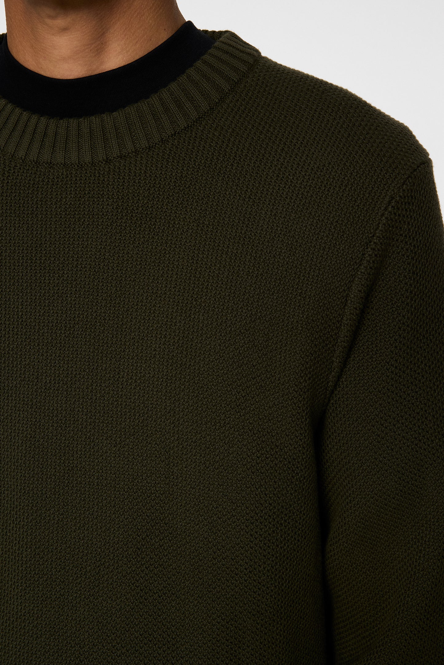 Oliver Structure Sweater in Forest Green by J.Lindeberg