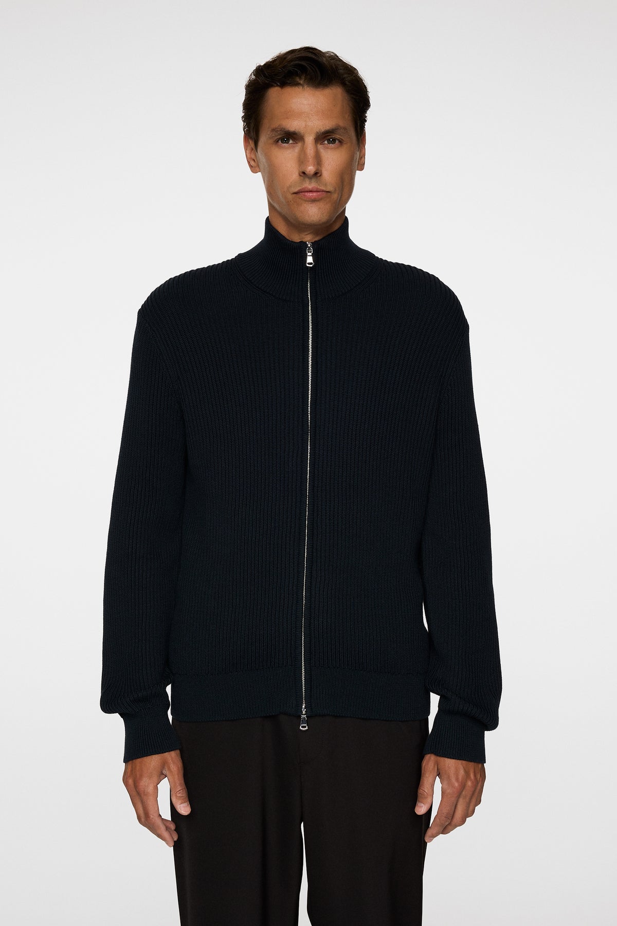 Alexis Full Zip Cardigan in JL Navy by J.Lindeberg