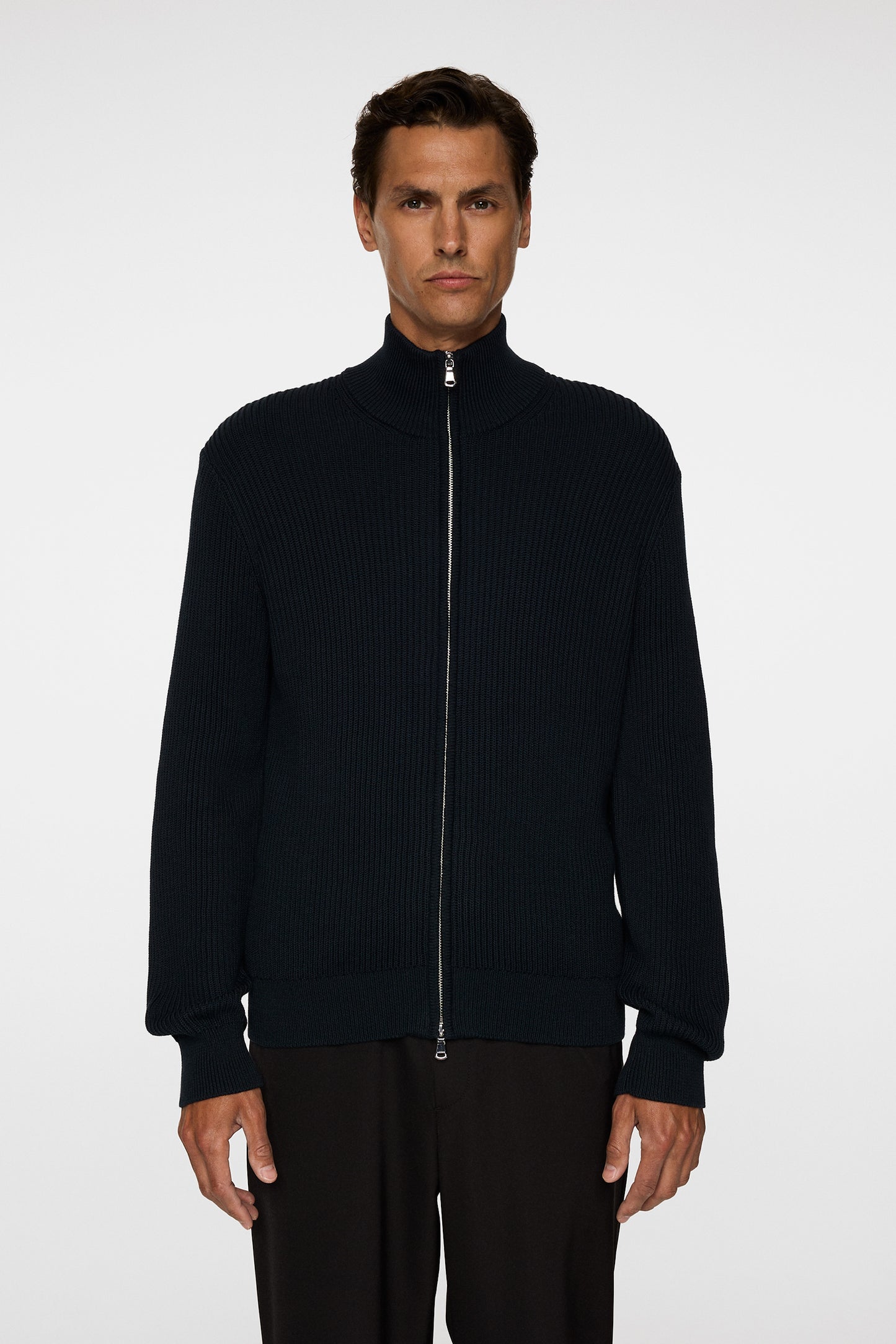 Alexis Full Zip Cardigan in JL Navy by J.Lindeberg
