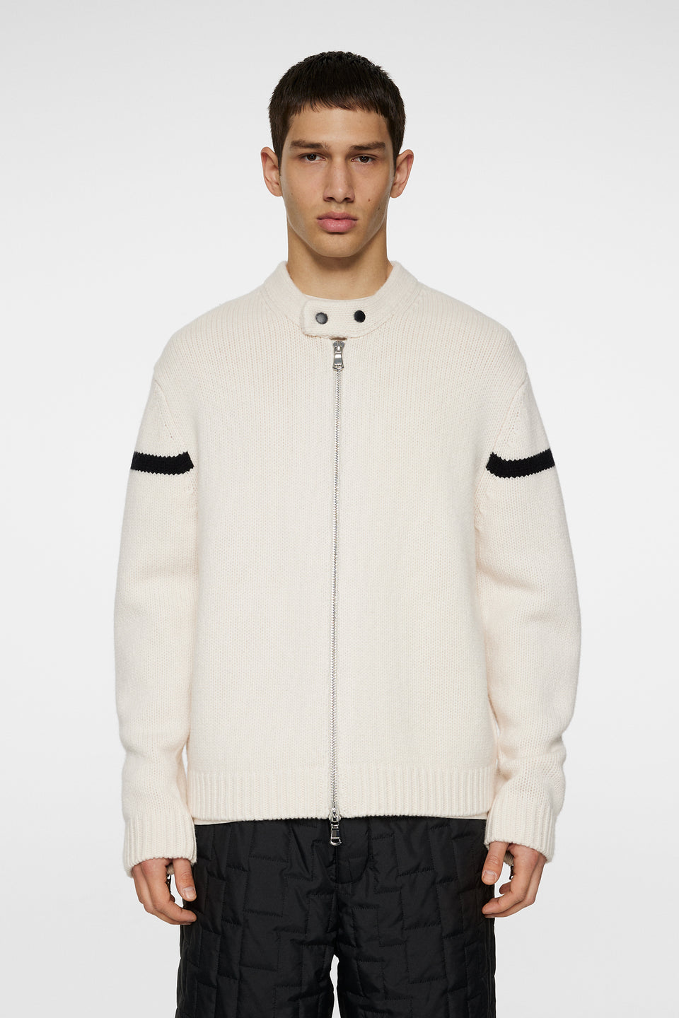 Kessler Biker Zip Knit / Moonbeam