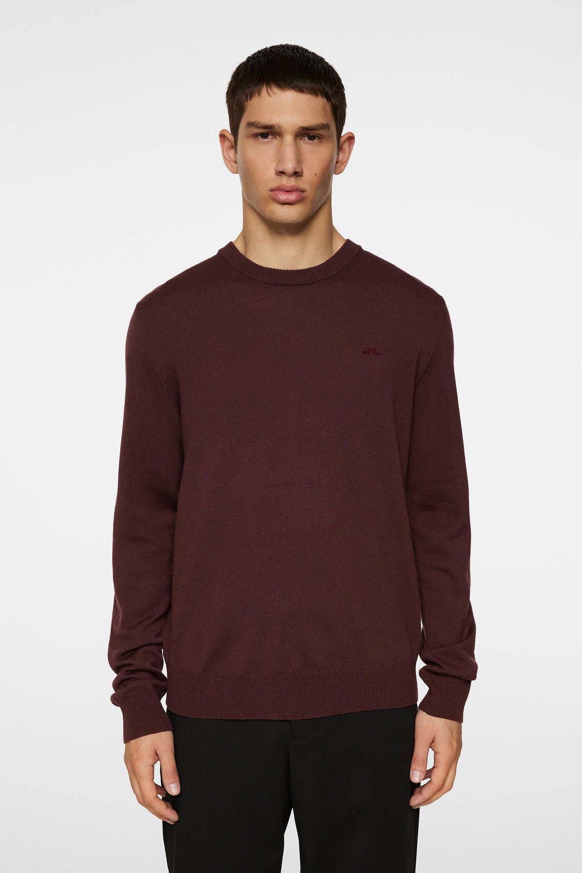Keane Merino Crew Neck in Huckleberry by J.Lindeberg