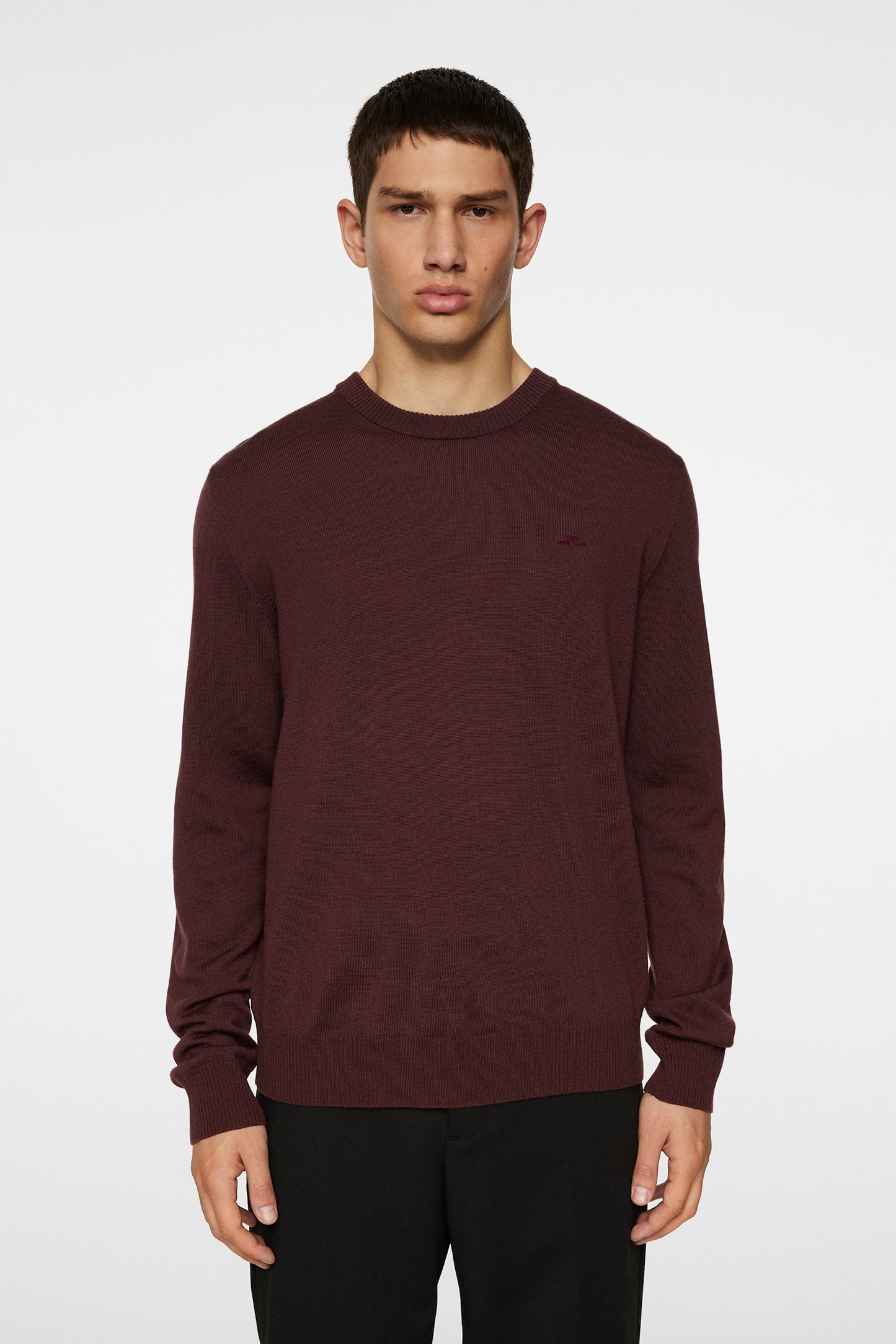 Keane Merino Crew Neck in Huckleberry by J.Lindeberg