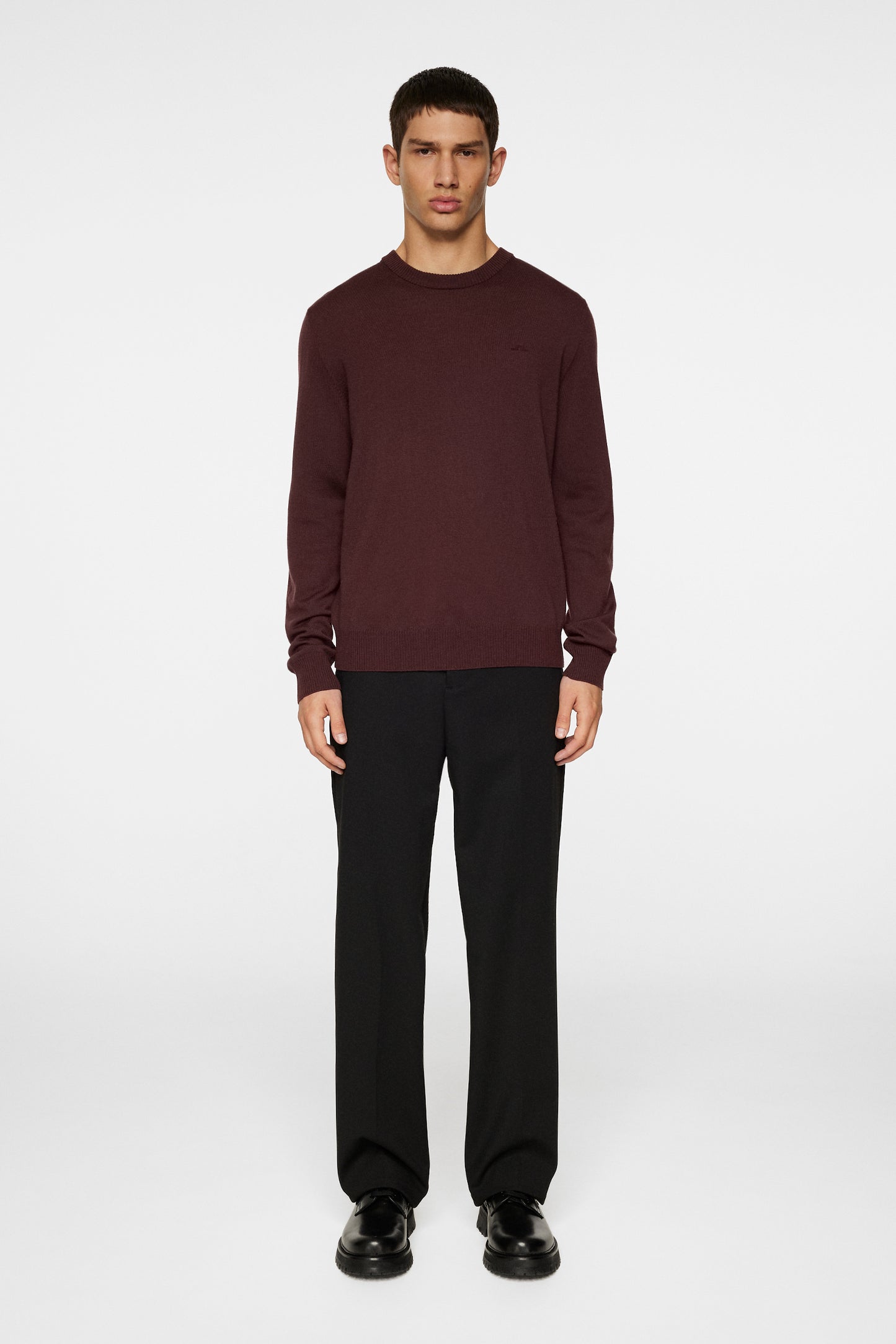 Keane Merino Crew Neck in Huckleberry by J.Lindeberg
