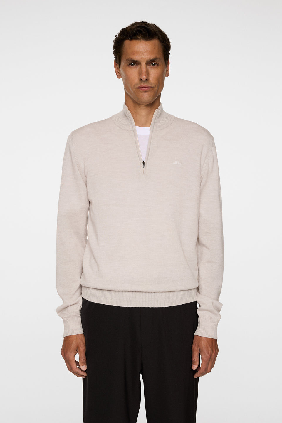 Kiyan Merino Quarter Zip / Moonbeam Melange