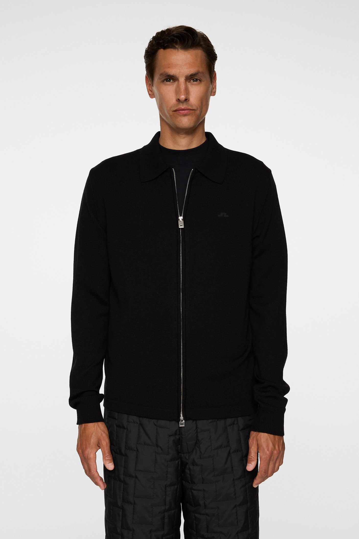 Kaleb Merino Zip Cardigan / Black – J.LINDEBERG