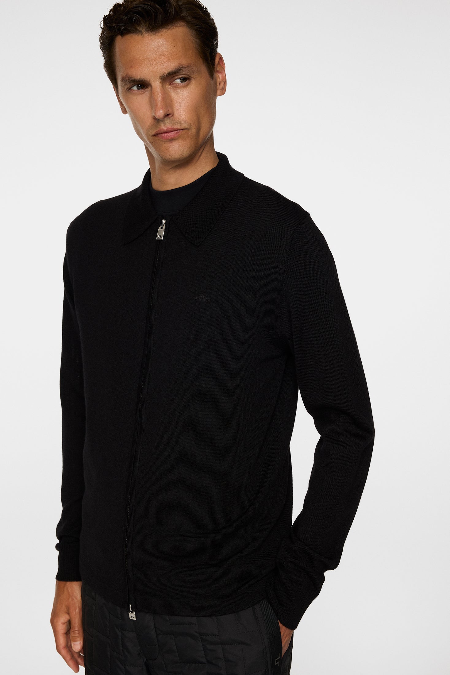 Kaleb Merino Zip Cardigan / Black – J.LINDEBERG