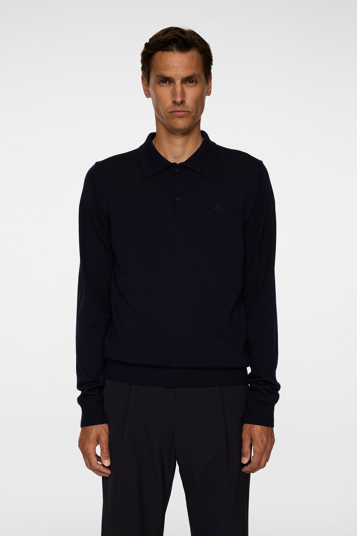 Kai Knitted Merino Polo in JL Navy by J.Lindeberg