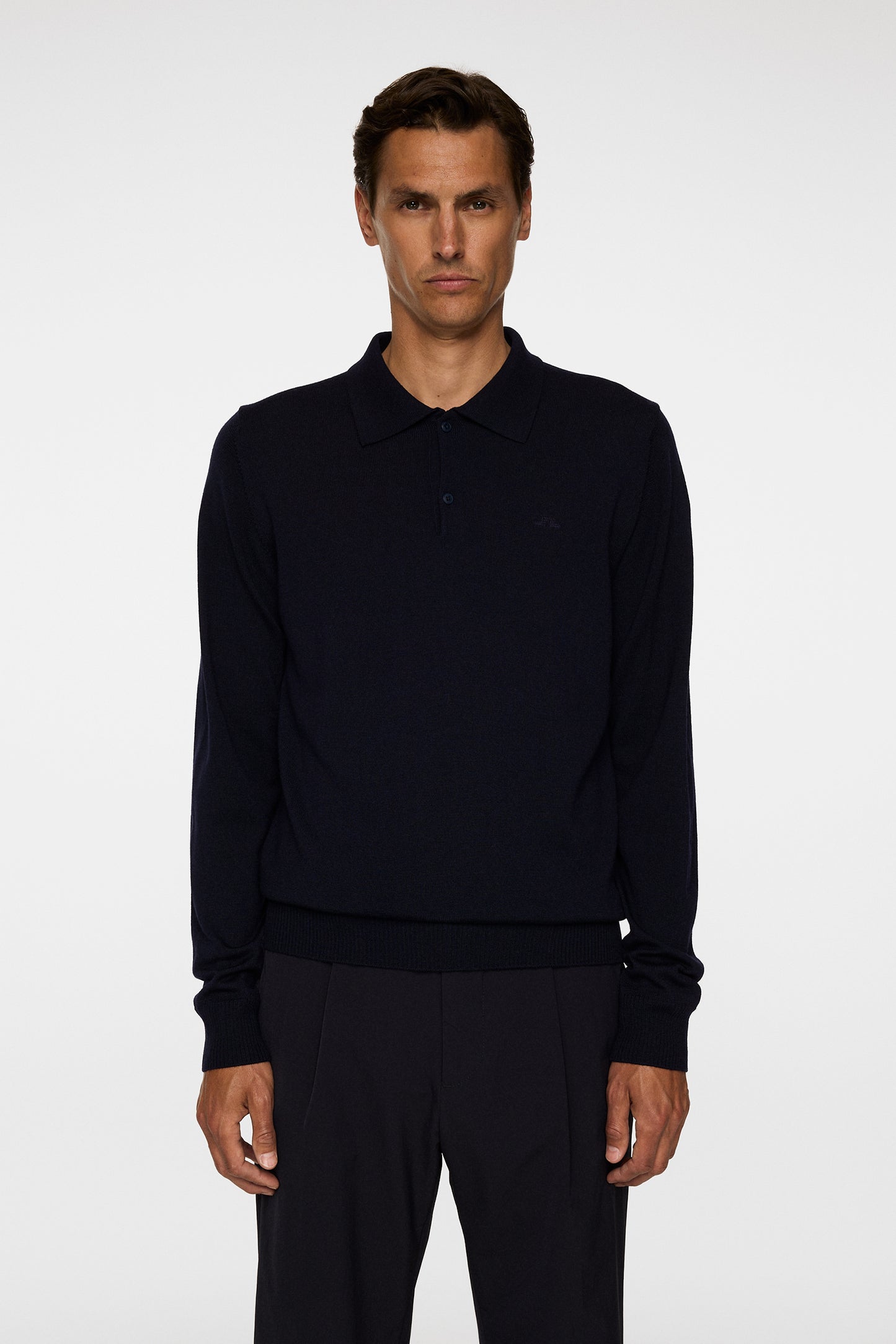 Kai Knitted Merino Polo in JL Navy by J.Lindeberg