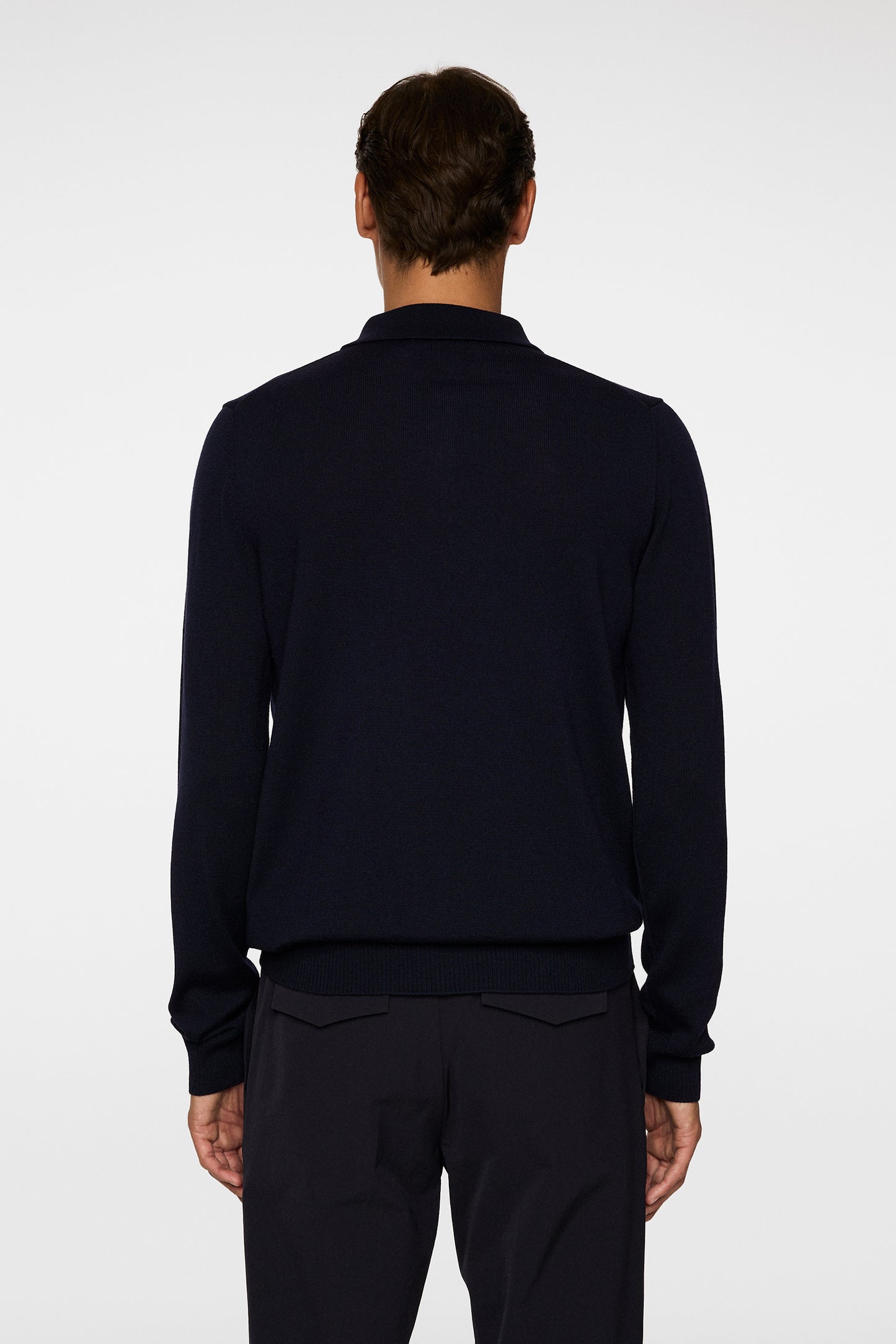 Kai Knitted Merino Polo in JL Navy by J.Lindeberg
