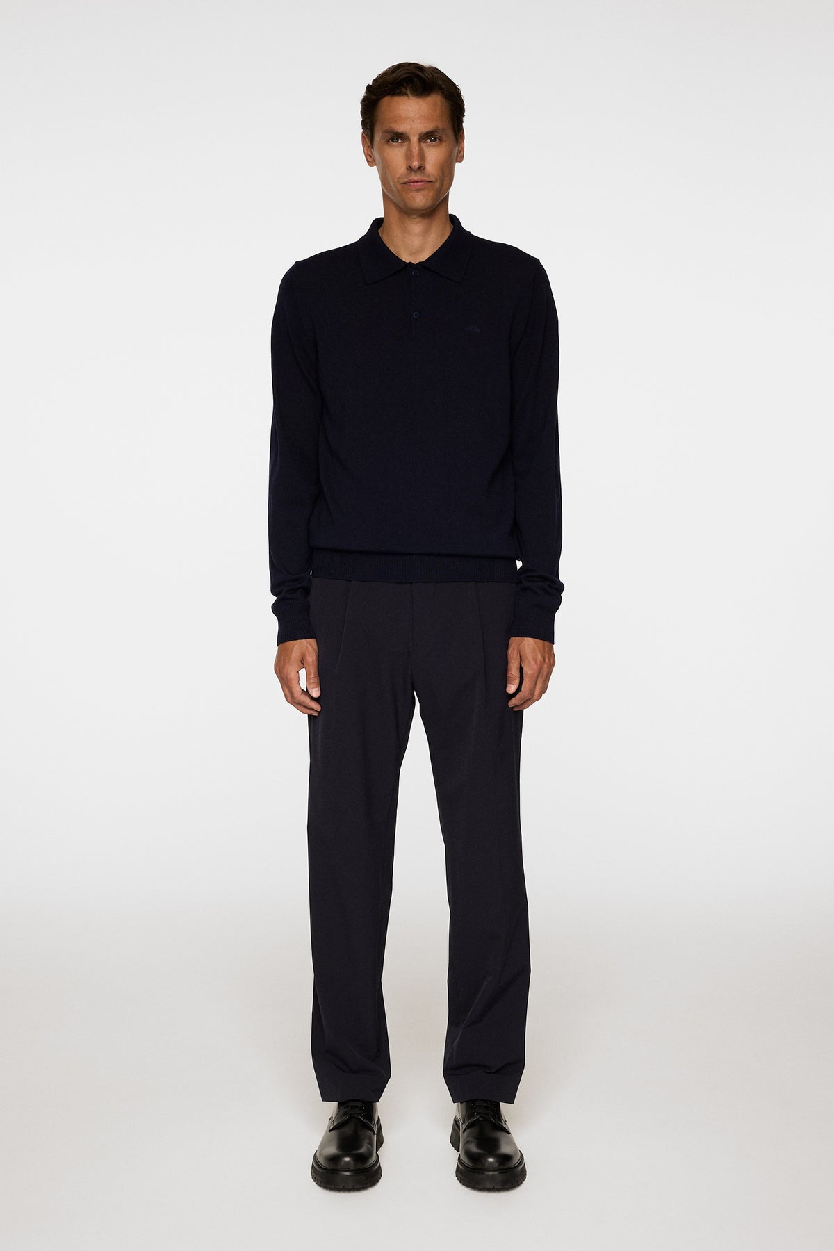 Kai Knitted Merino Polo in JL Navy by J.Lindeberg