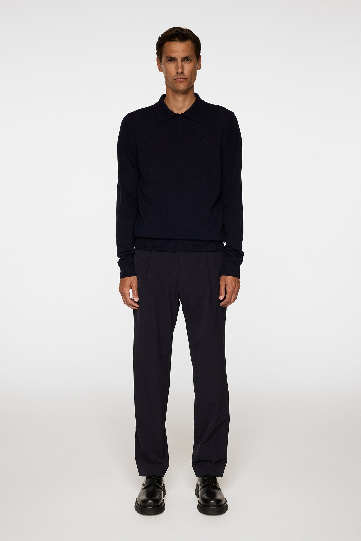 Kai Knitted Merino Polo in JL Navy by J.Lindeberg