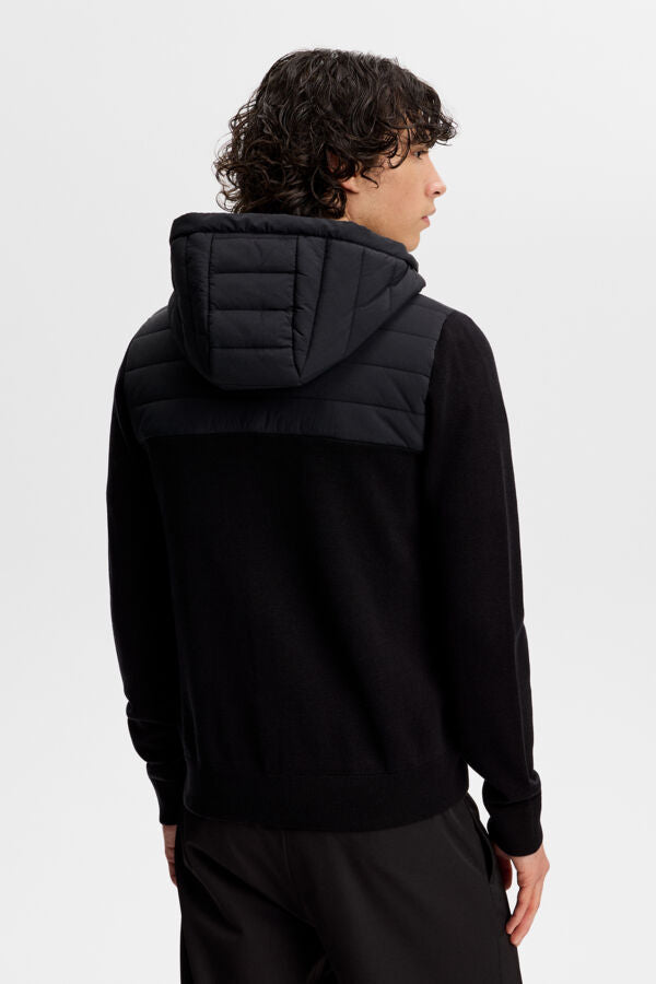 Ebbe Hybrid Knit Hoodie / Black