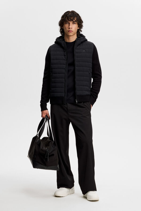 Ebbe Hybrid Knit Hoodie / Black